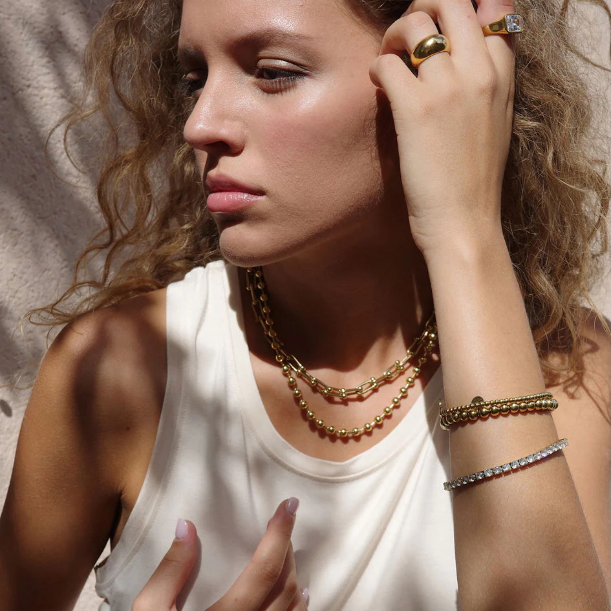 A&C Oslo Gold Link Necklace