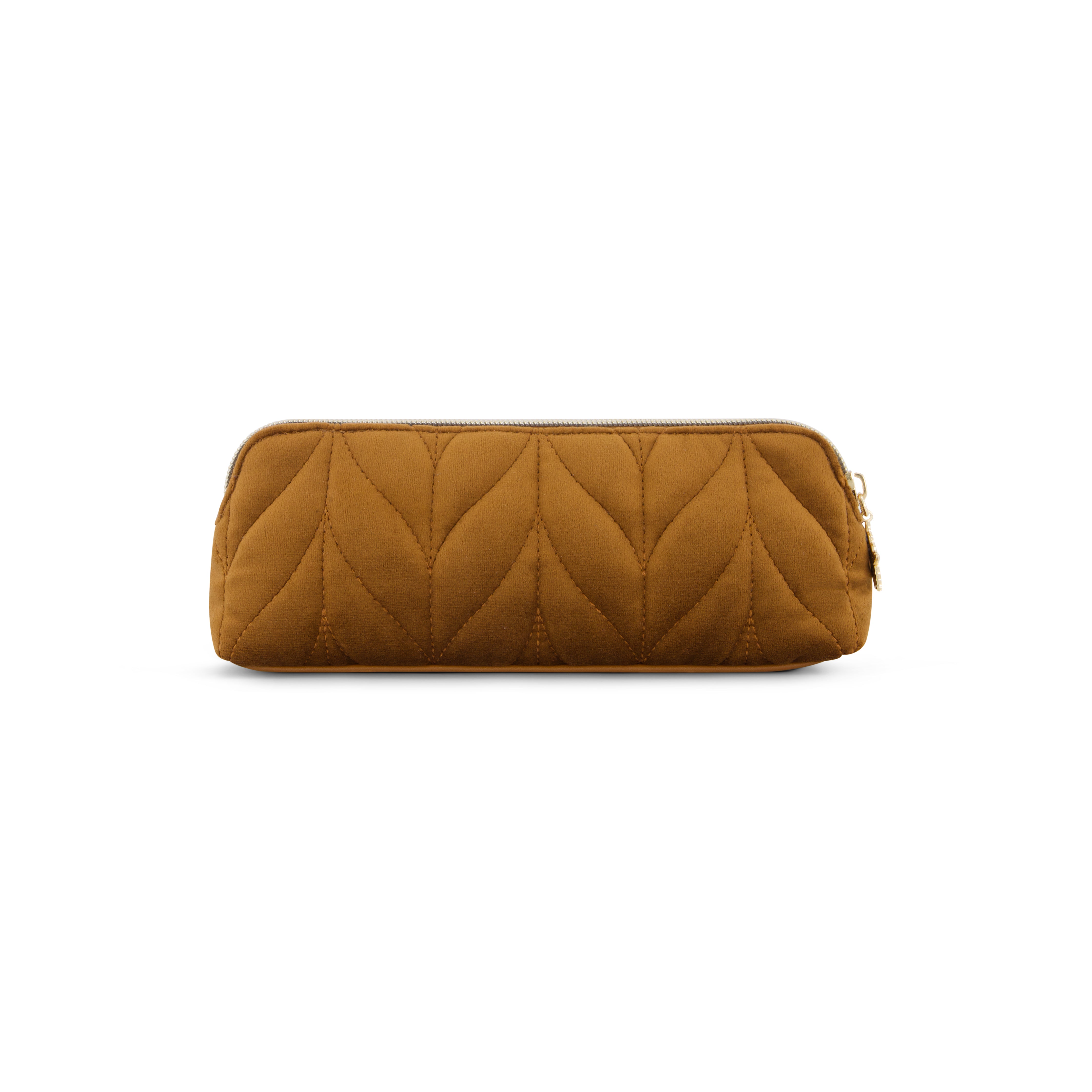 Flox Ahi Gold Velvet Cosmetic Case SMALL