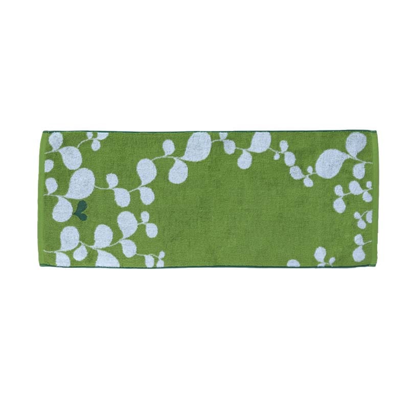 Hand Towel in Green Heart Leaf