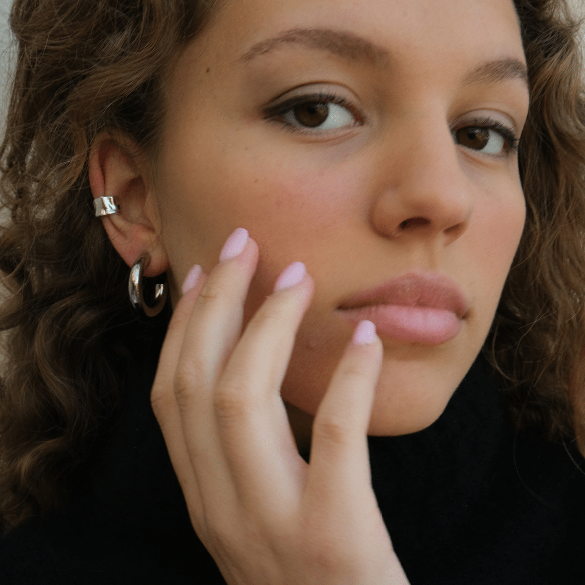 A&C Oslo Earrings Thick Creole - Whatever We Like -