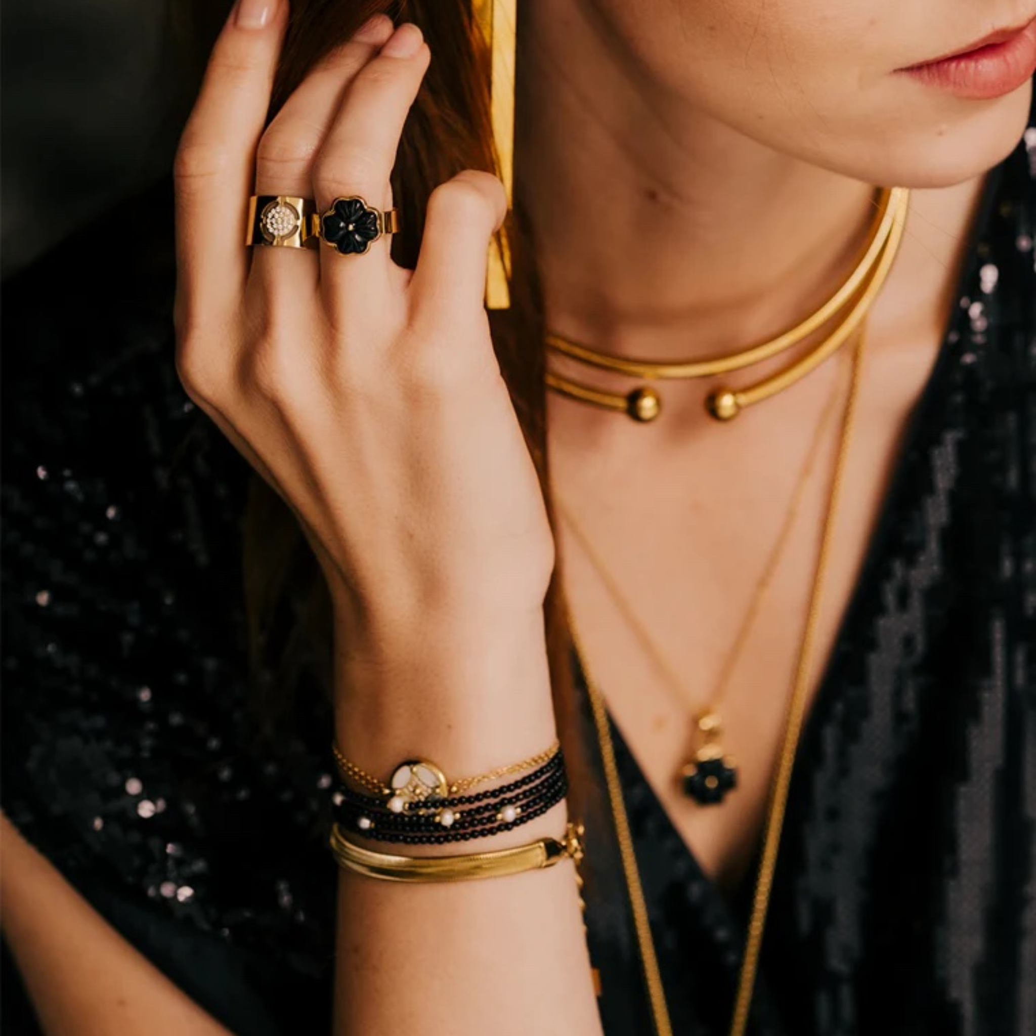 La Natura Bracelet - Pyrite & Pearl