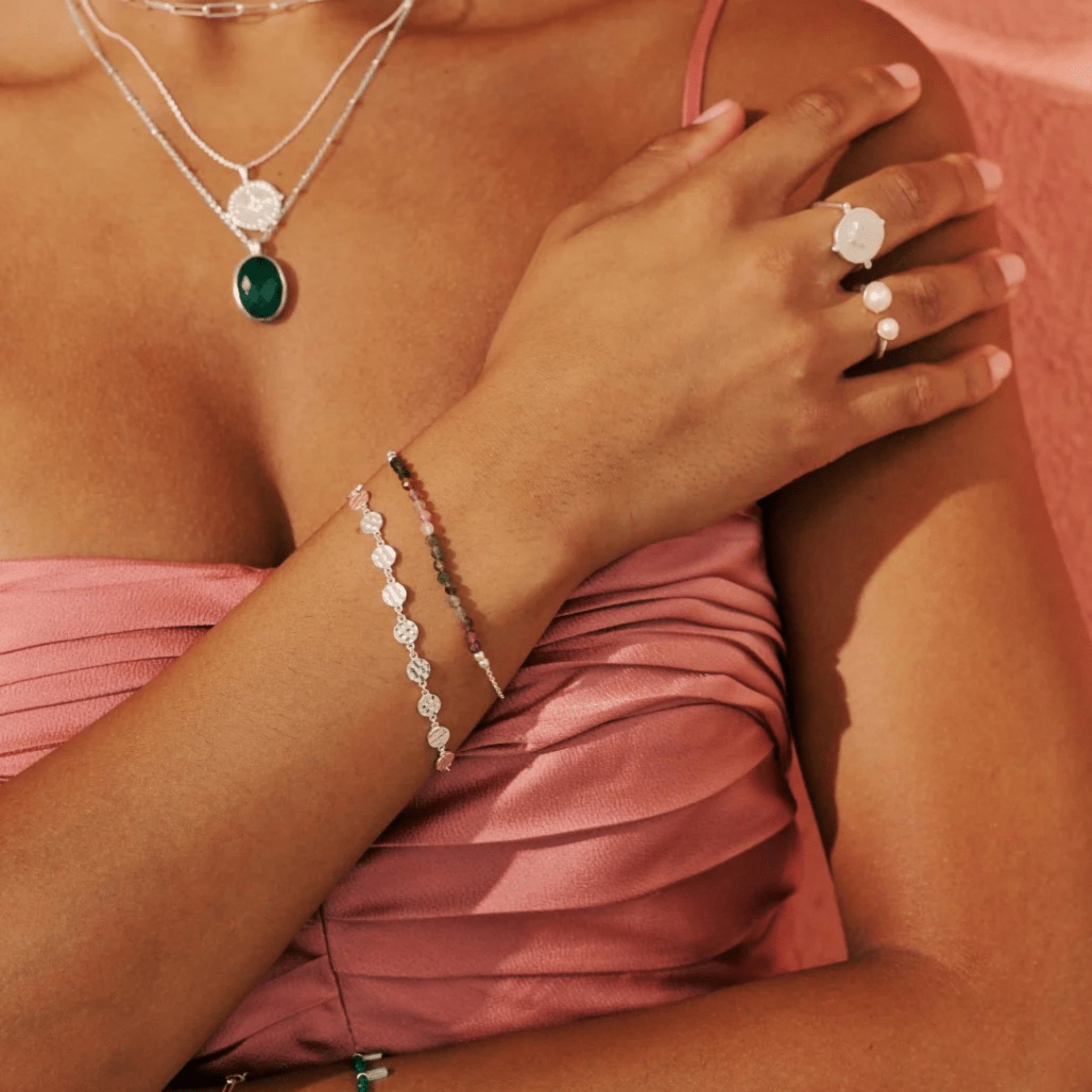 Bracelet "Wandering Soul" Tourmaline Sterling Silver - Whatever We Like -