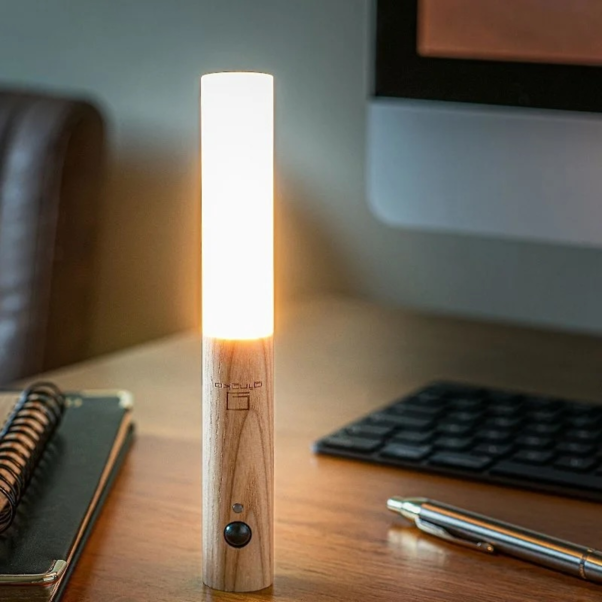 Lamp Baton LED White Ash