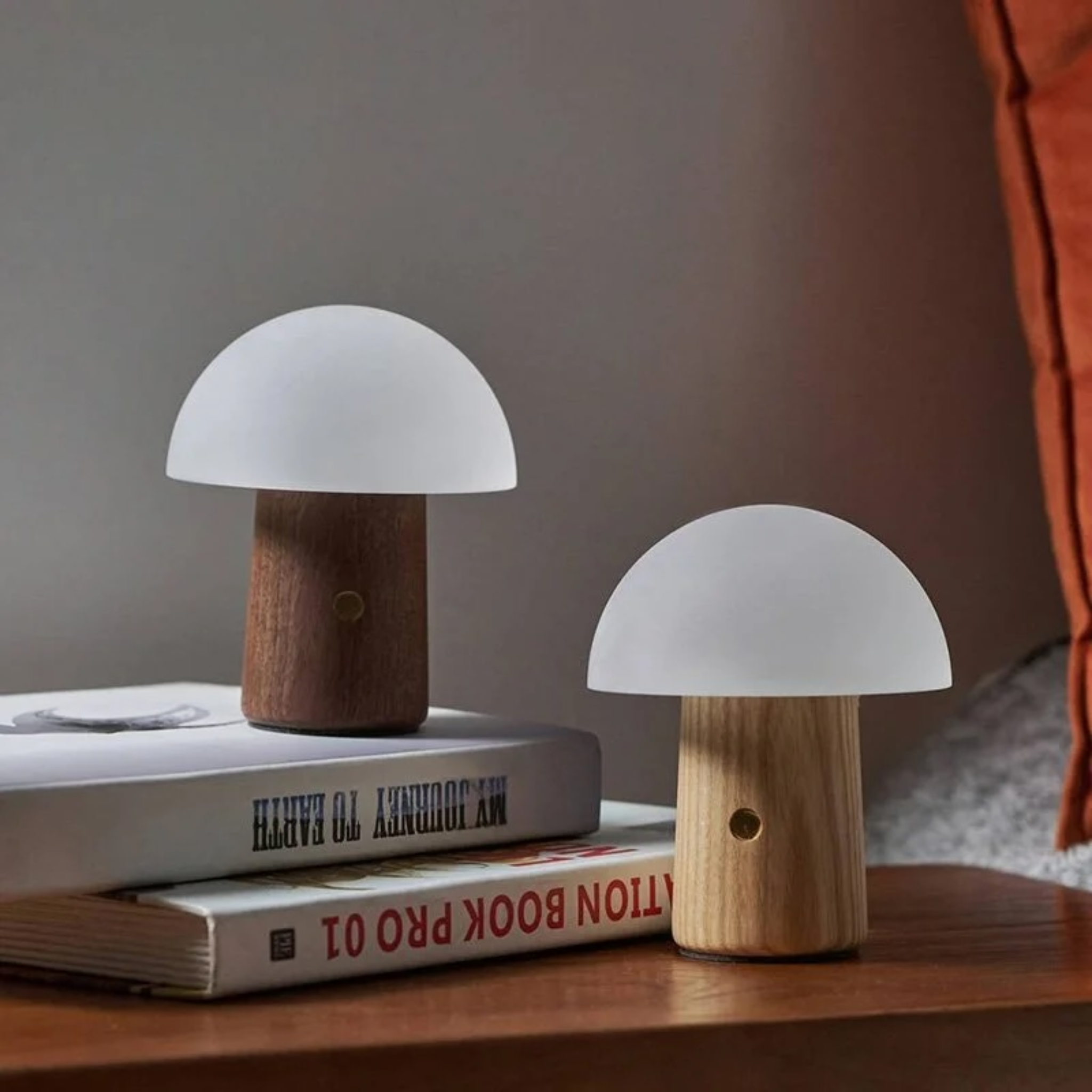 Lamp Super Mini Mushroom White Ash