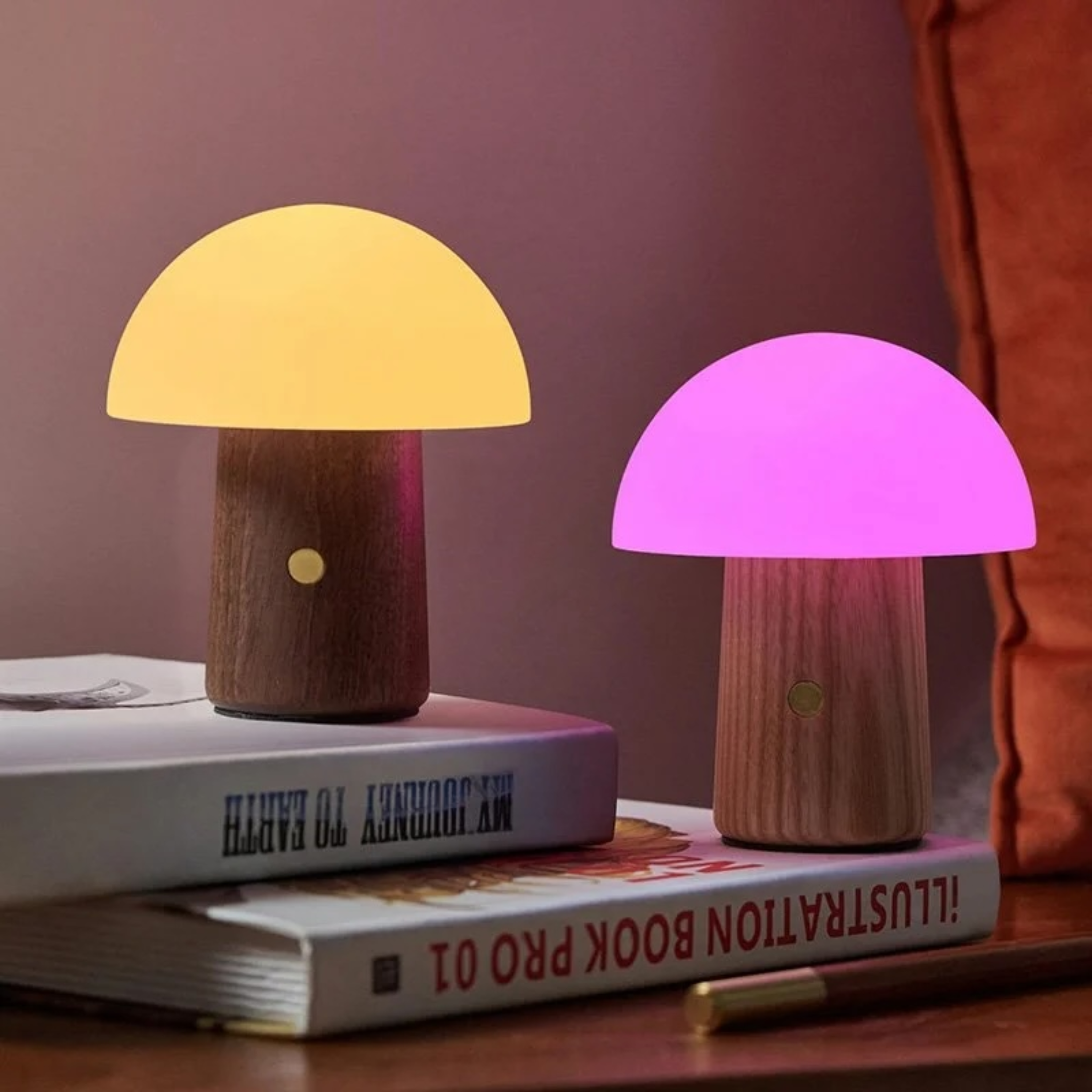 Lamp Super Mini Mushroom White Ash