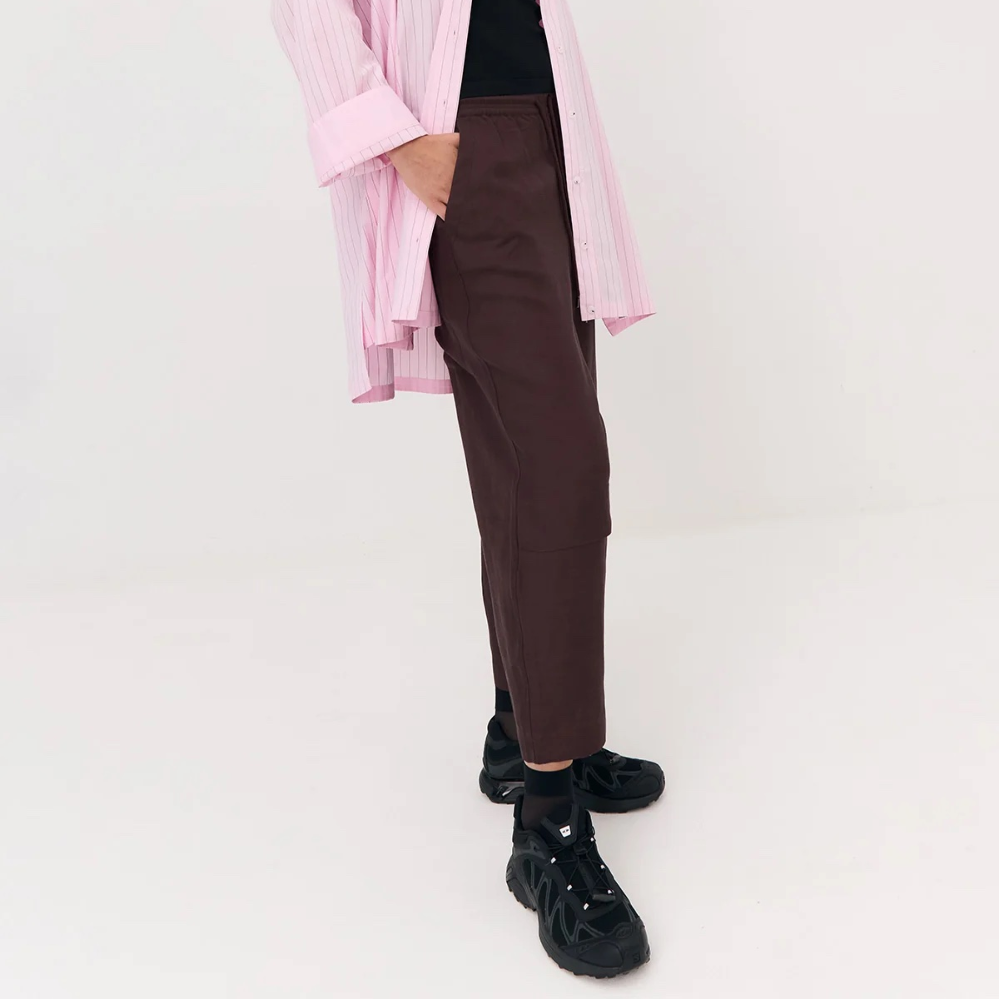 Josephine PANELLED PANT - Chocolate Plum