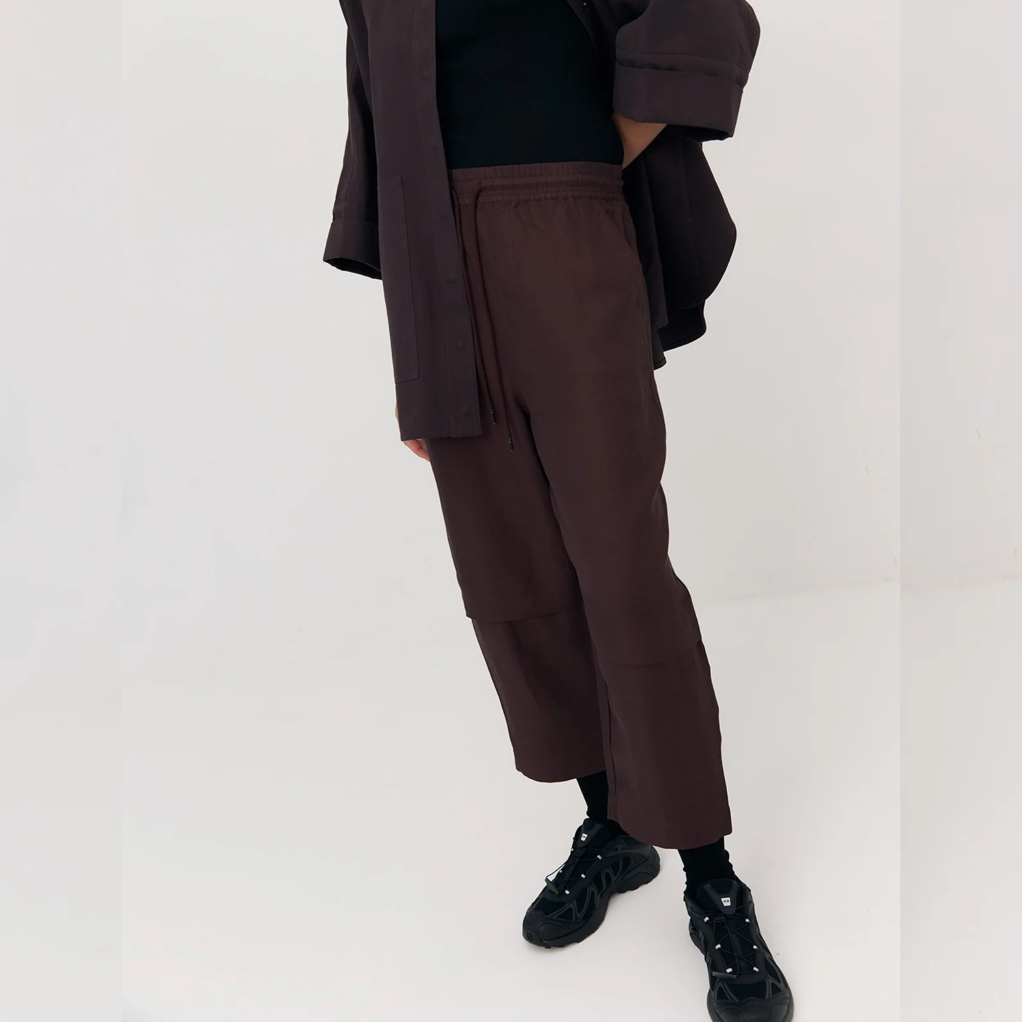 Josephine PANELLED PANT - Chocolate Plum