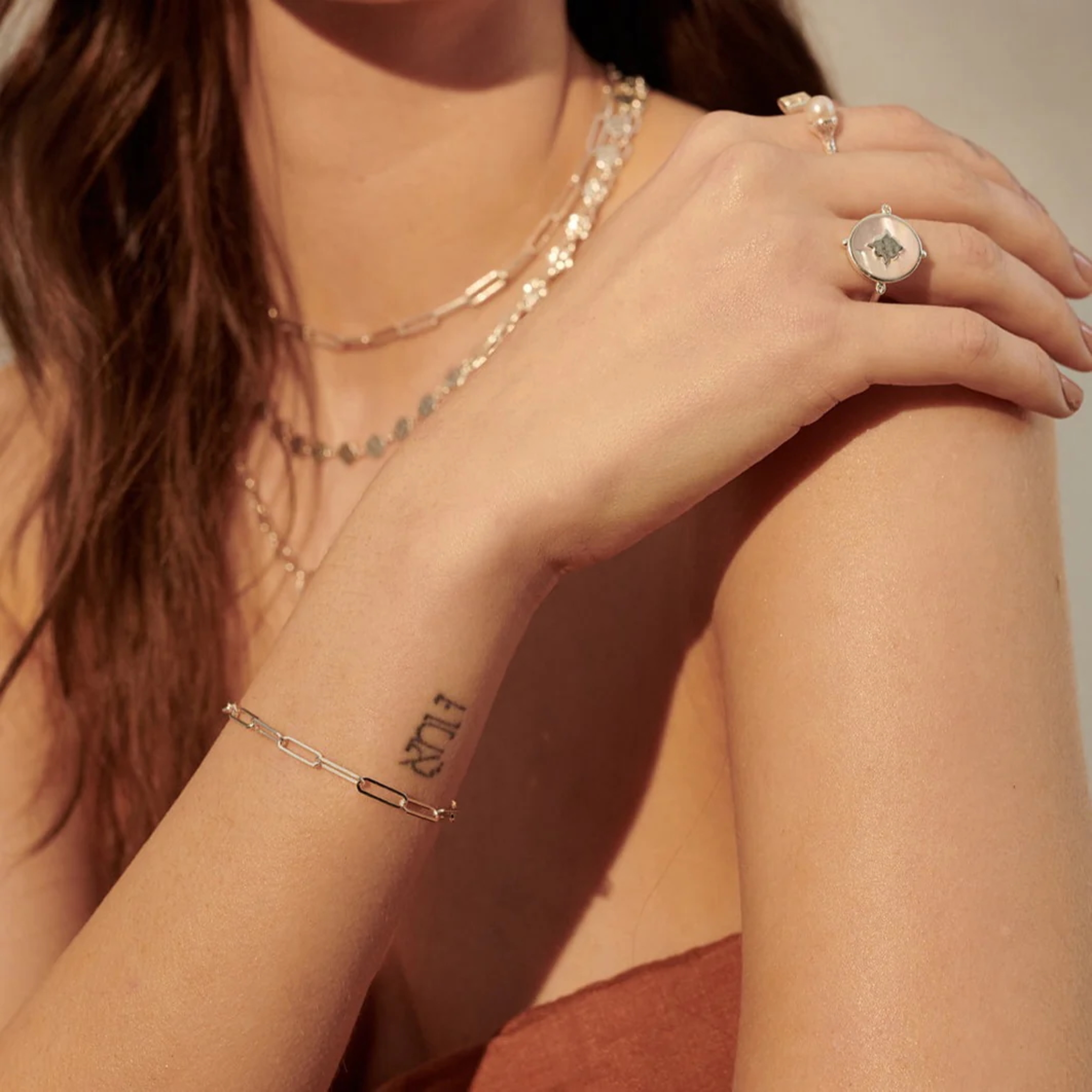 Anchor Bracelet Sterling Silver (22cm)