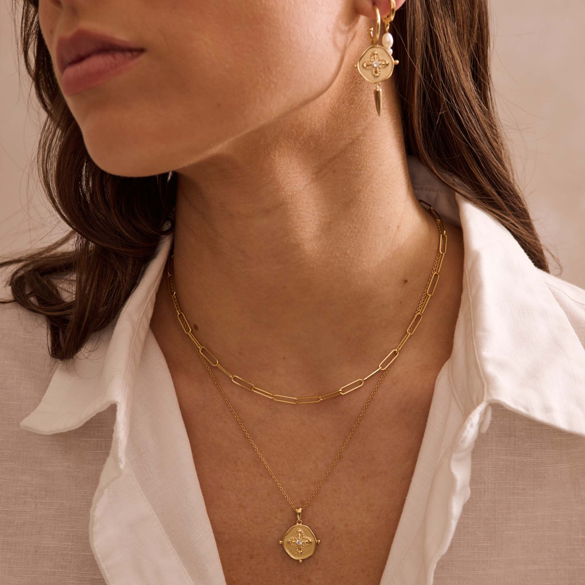Anchor Choker 18KT Gold Plate