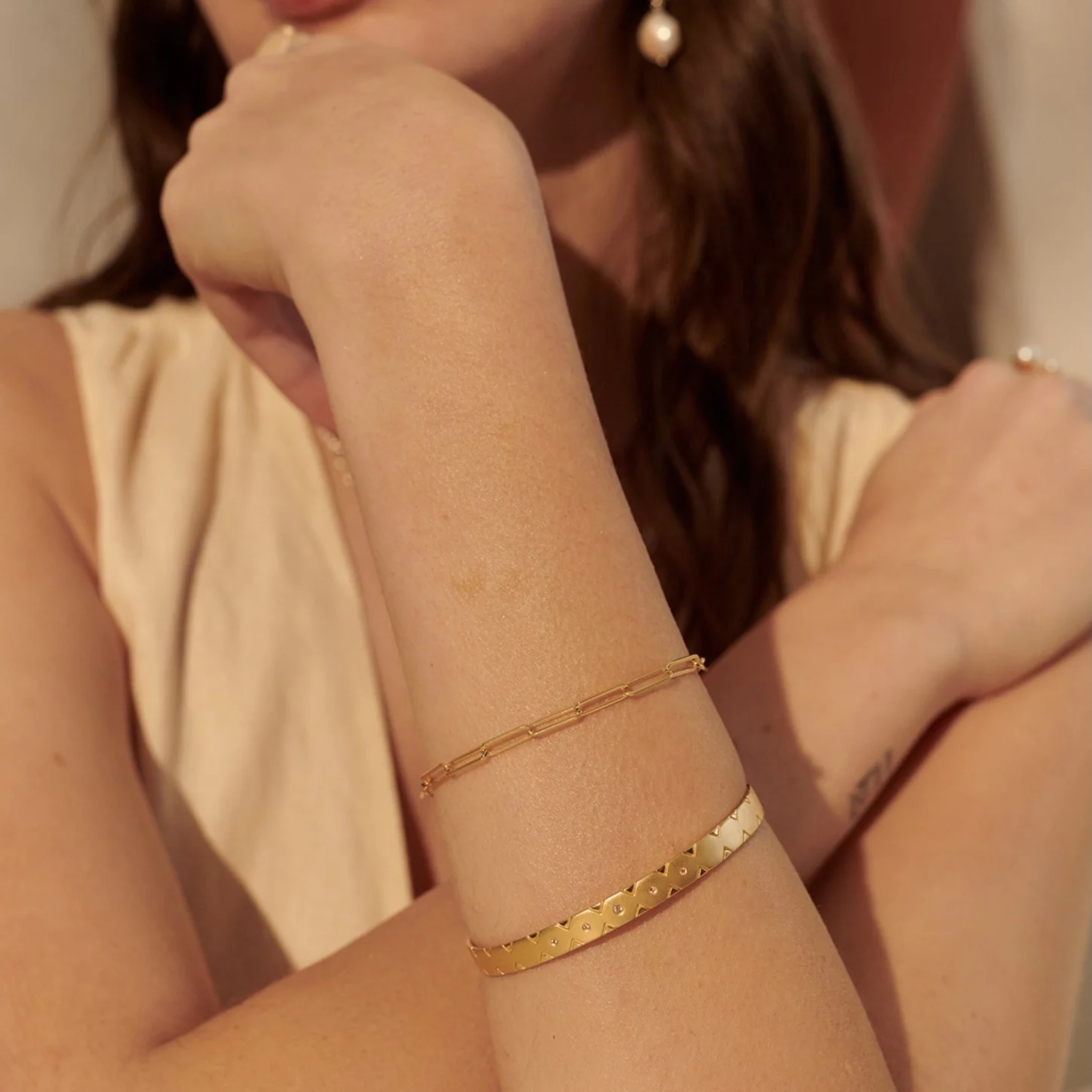 Bracelet Anchor 18 KT Gold Plate (20cm)