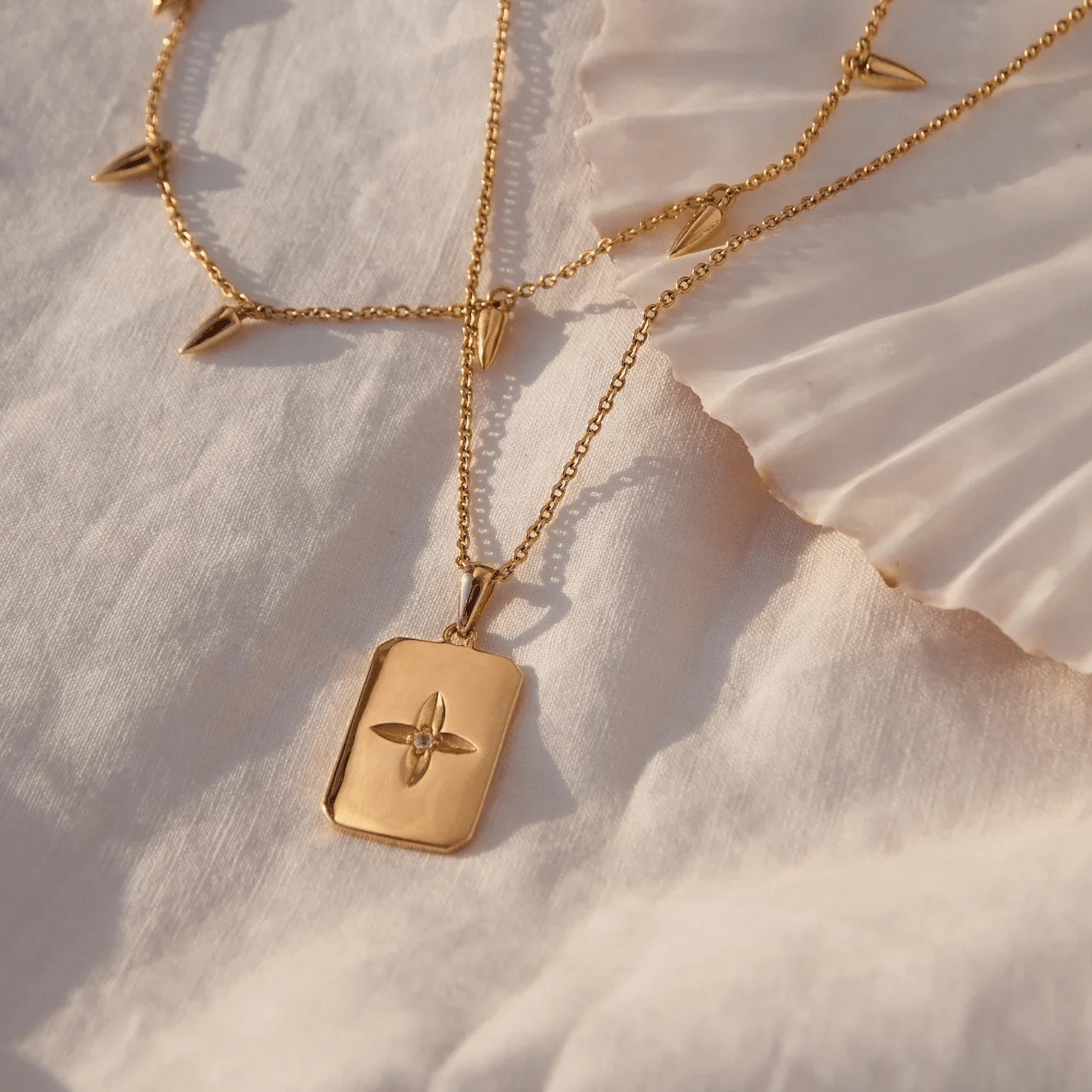 Necklace "Sahara" Dagger Choker 18 KT Gold Plate - Whatever We Like -