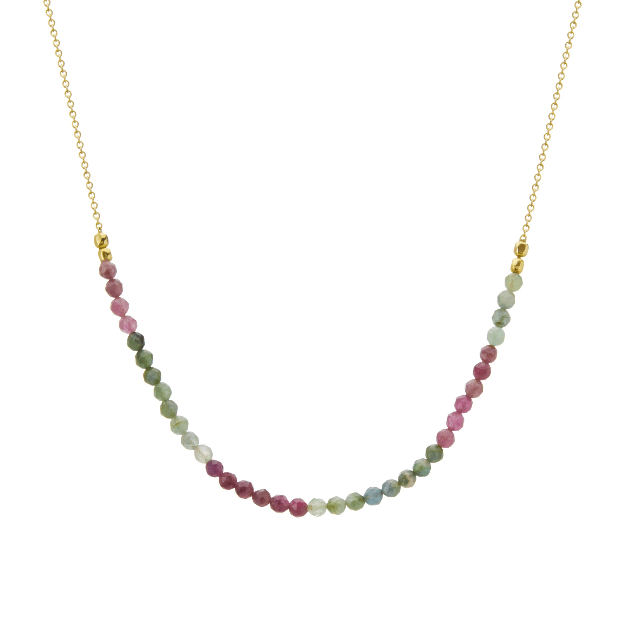 Necklace "Wandering Soul" Tourmaline 18KT Gold - Whatever We Like -