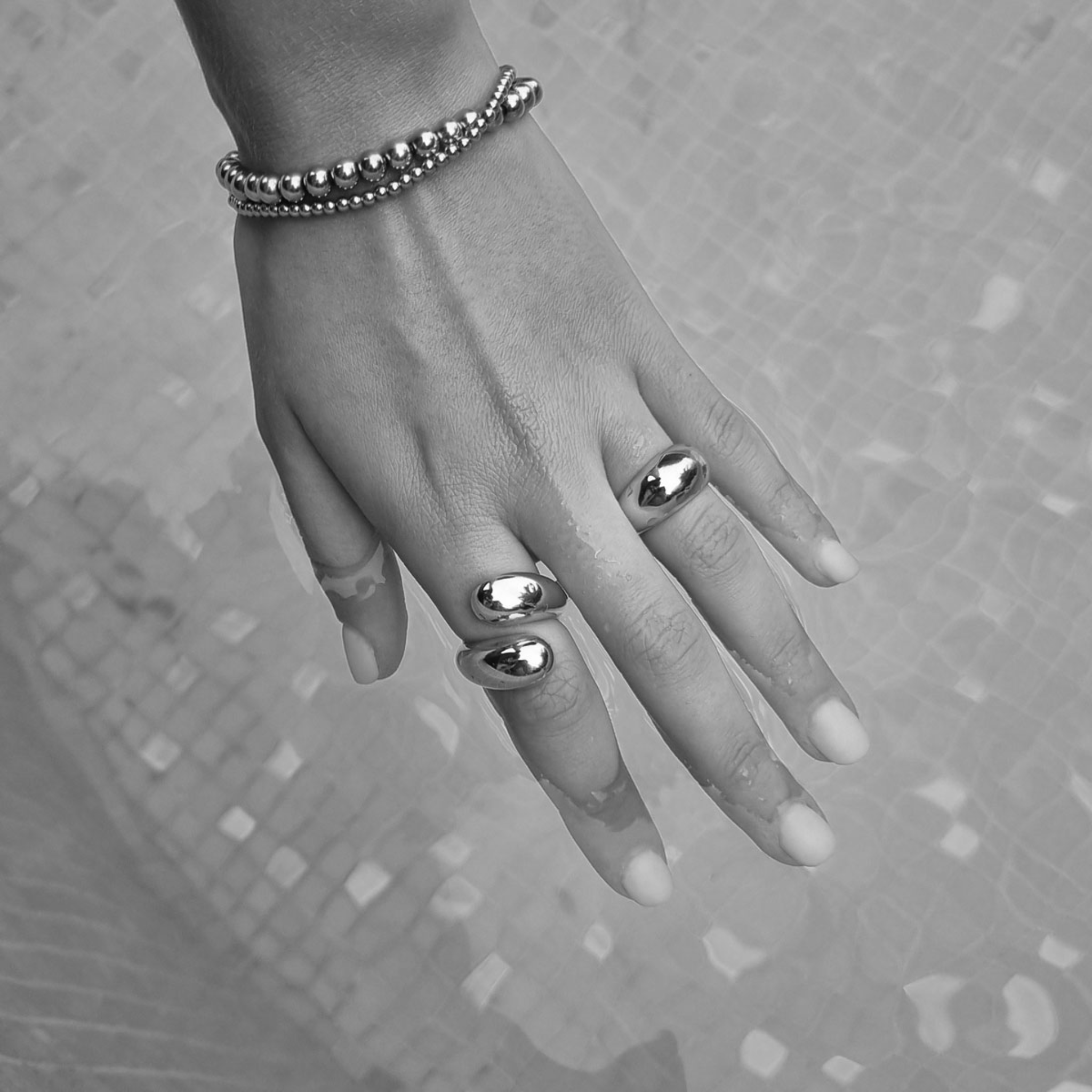 A&C Bracelet Pure Steel Bead Double