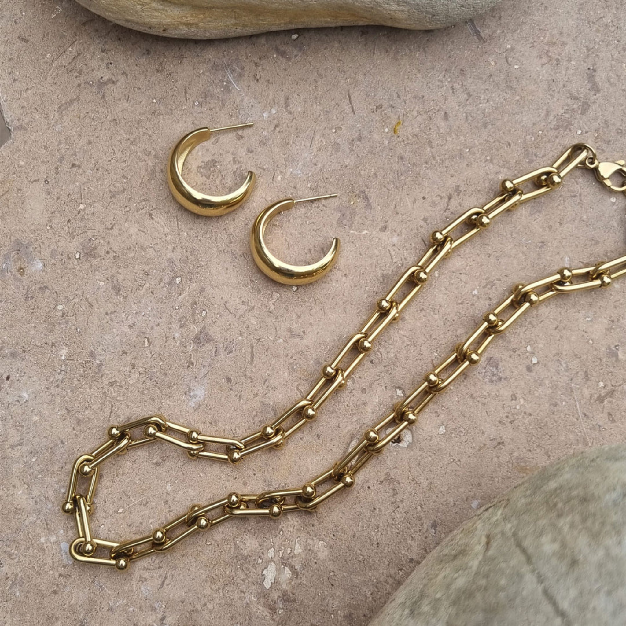 A&C Oslo Gold Link Necklace