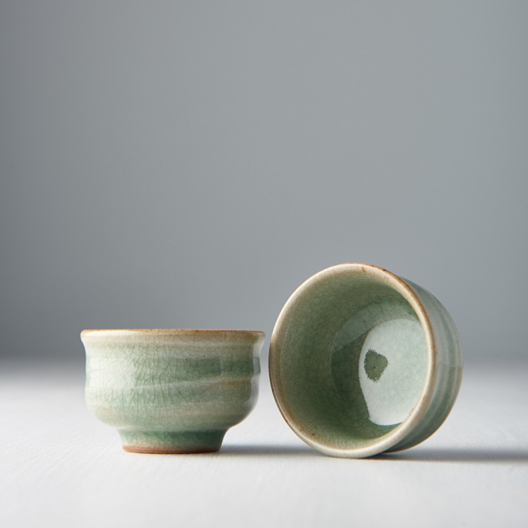 Sake Cup in Celadon Green