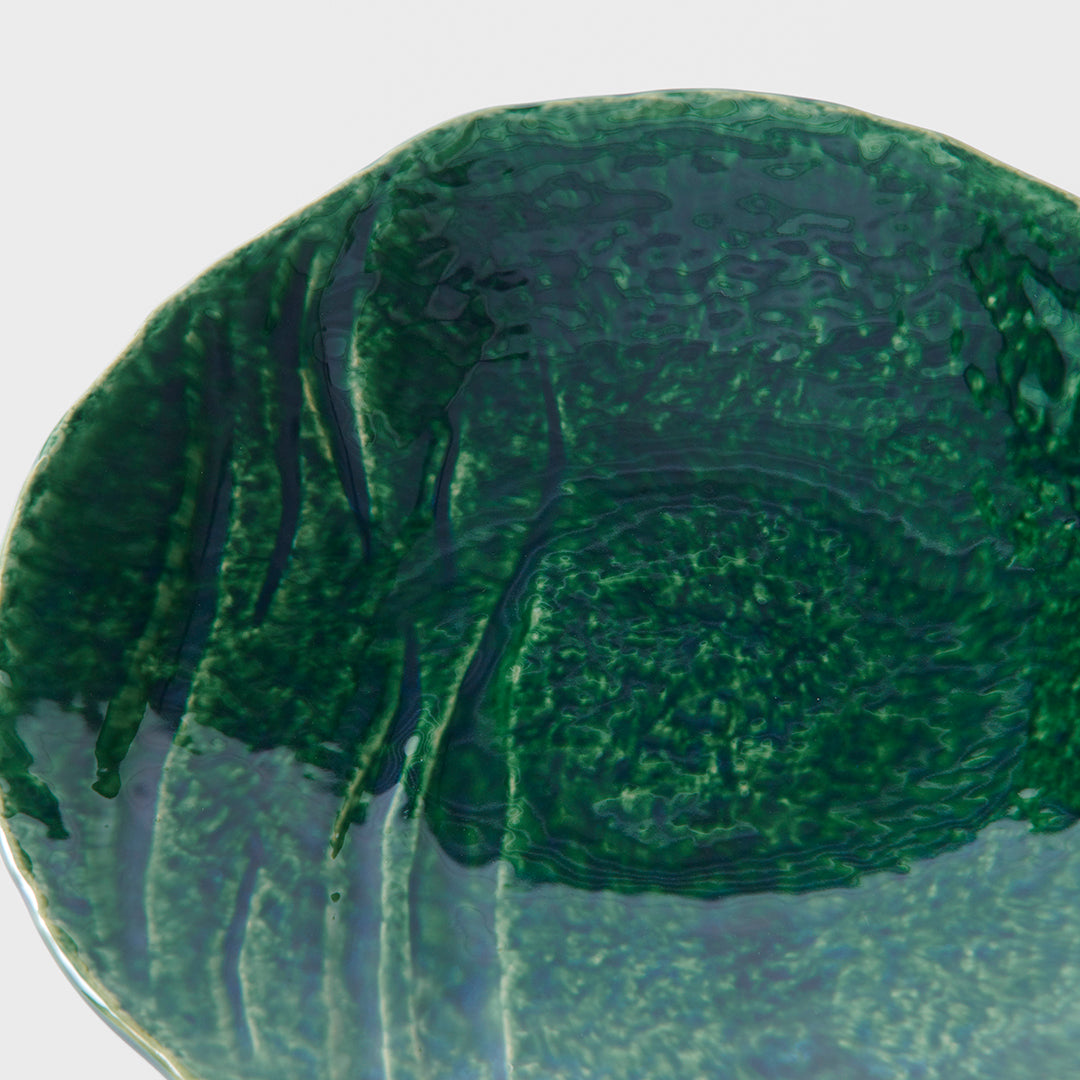 Green Oribe Serving Plate