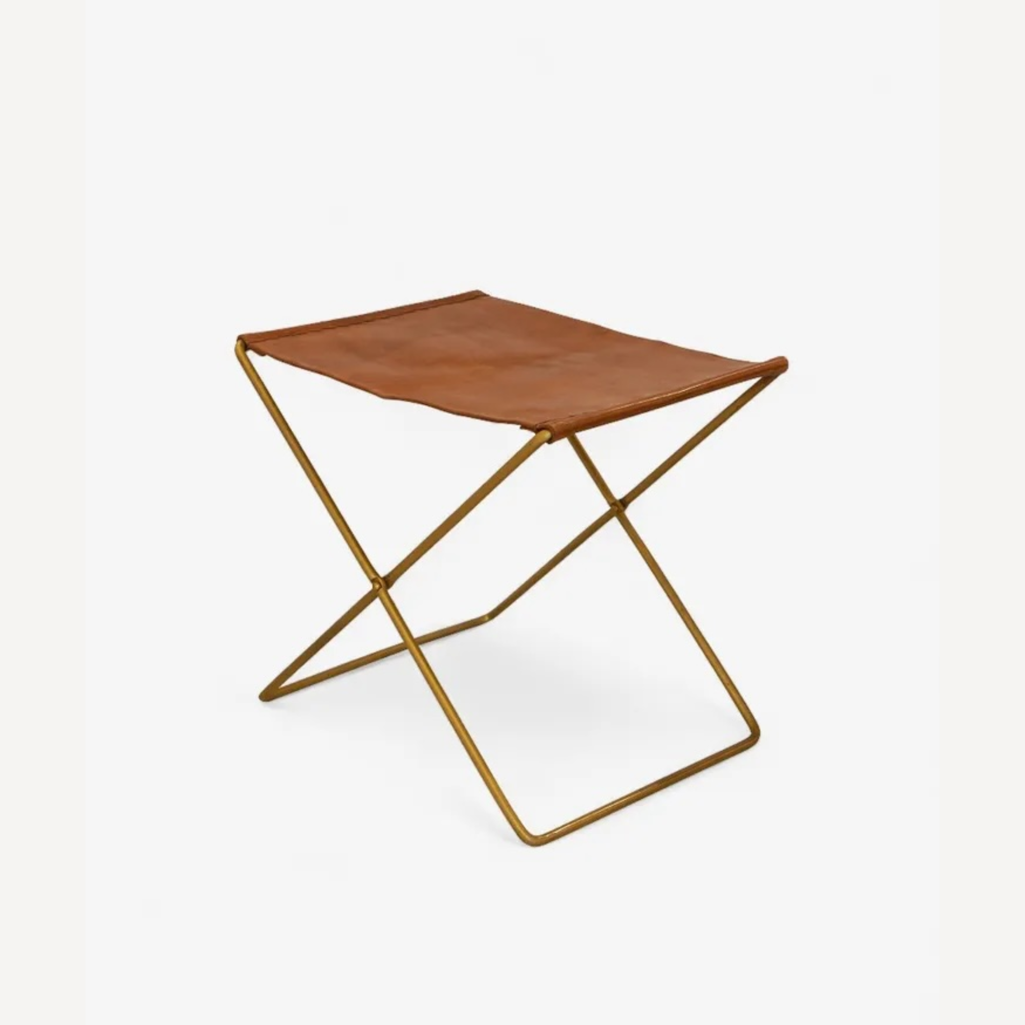 Palma Folding Leather Stool