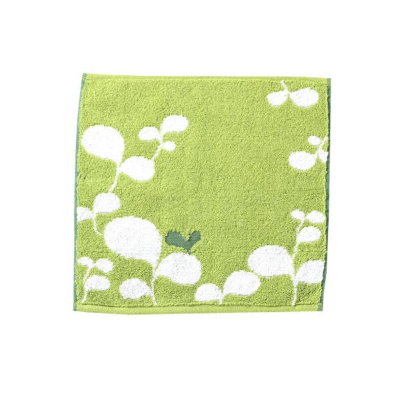Face Towel in Green Heart Leaf