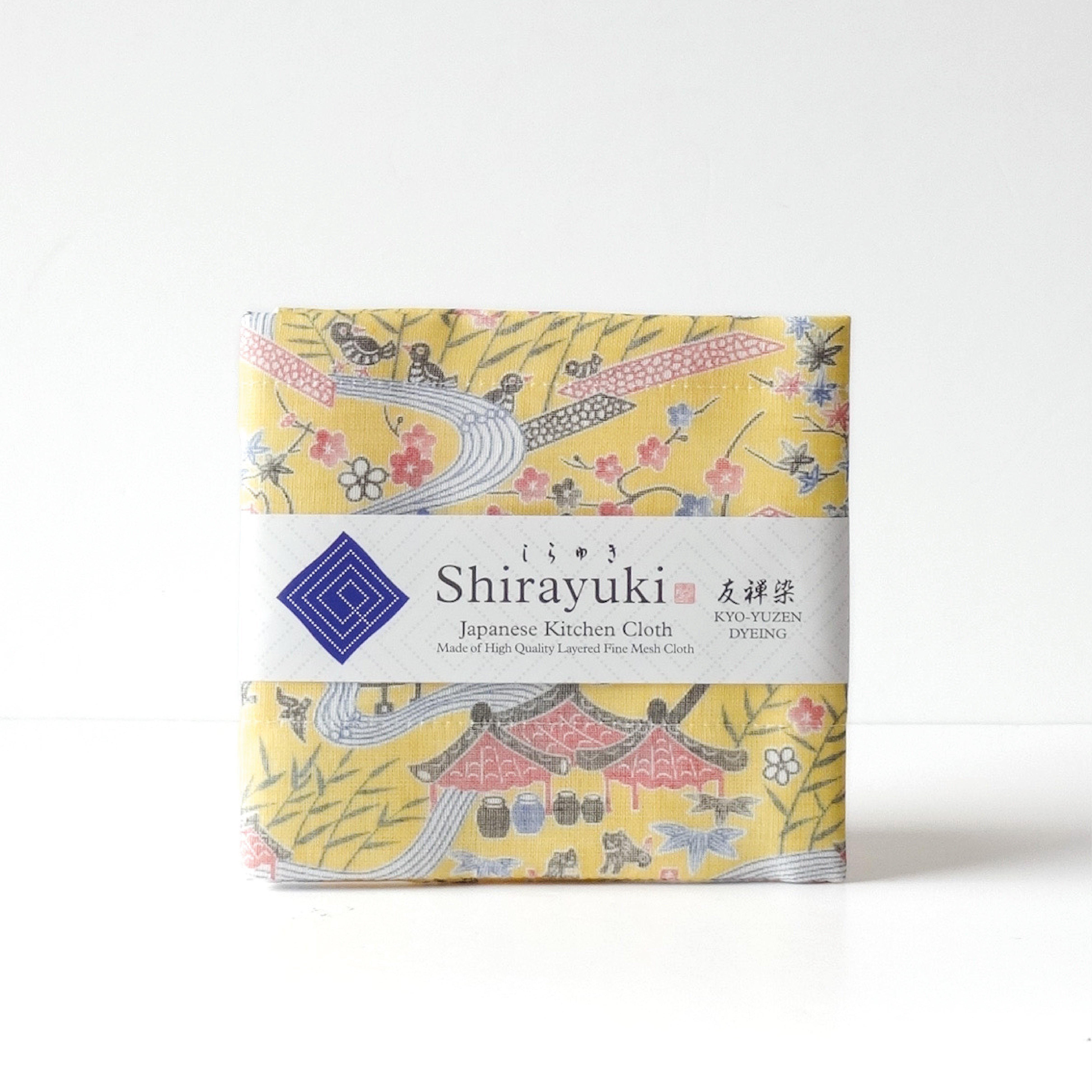 Dishcloth Ryukyu Bingata Golden Yellow