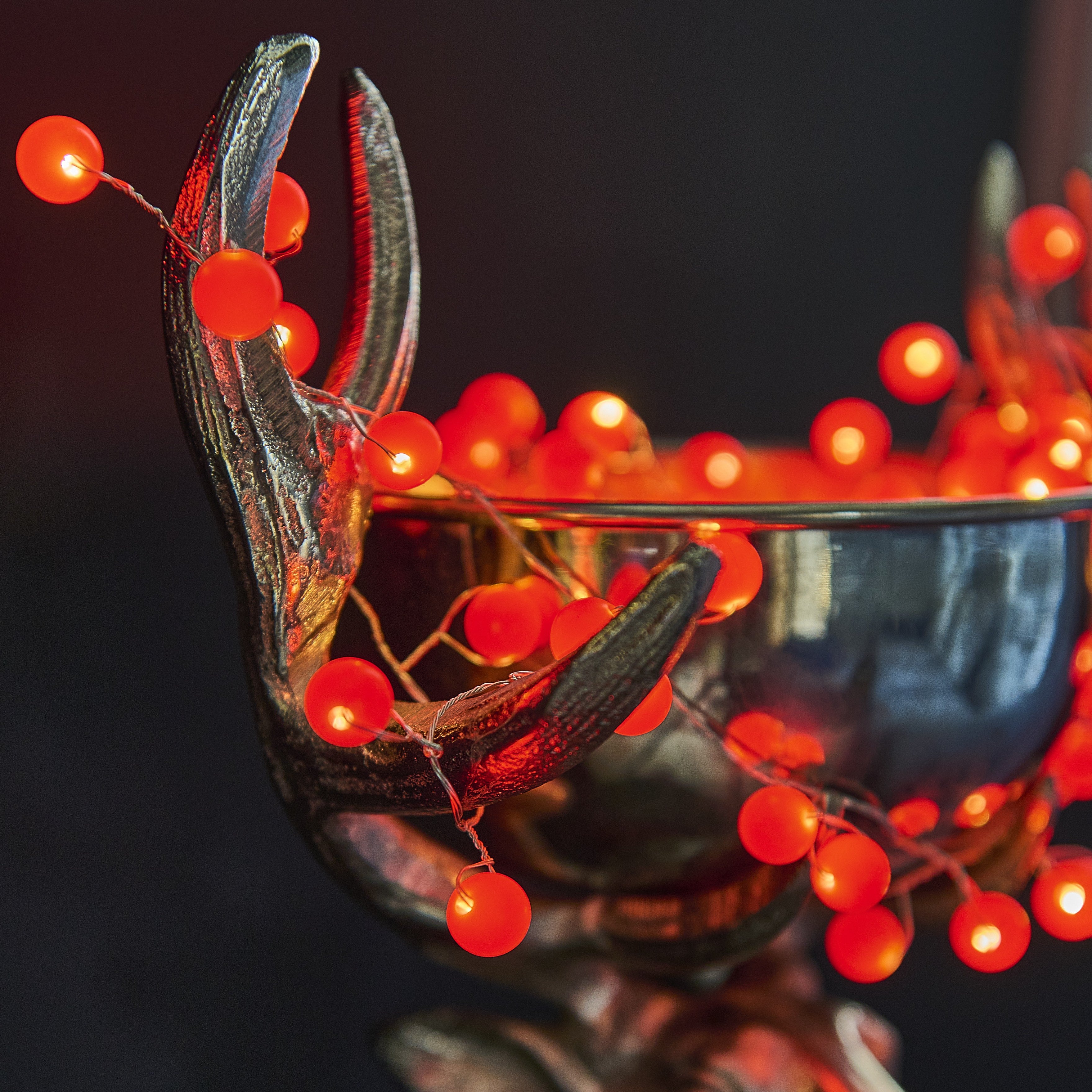 Snowberry Light Chain in Orange/Red