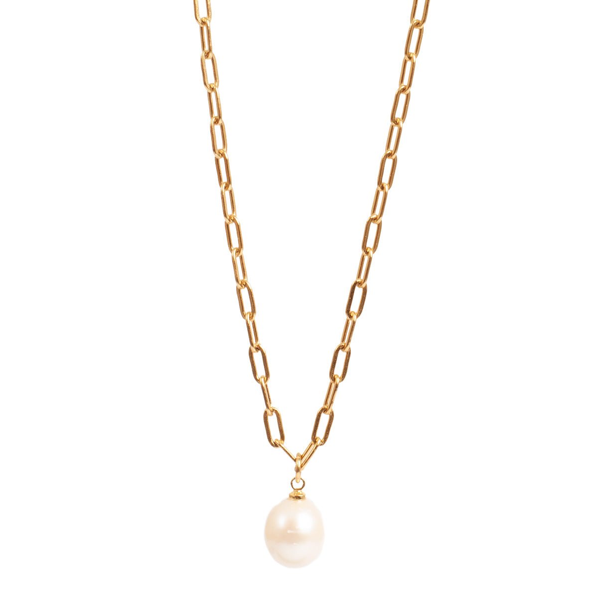 A&C Necklace Anchor Chain w Pearl - Whatever We Like - 