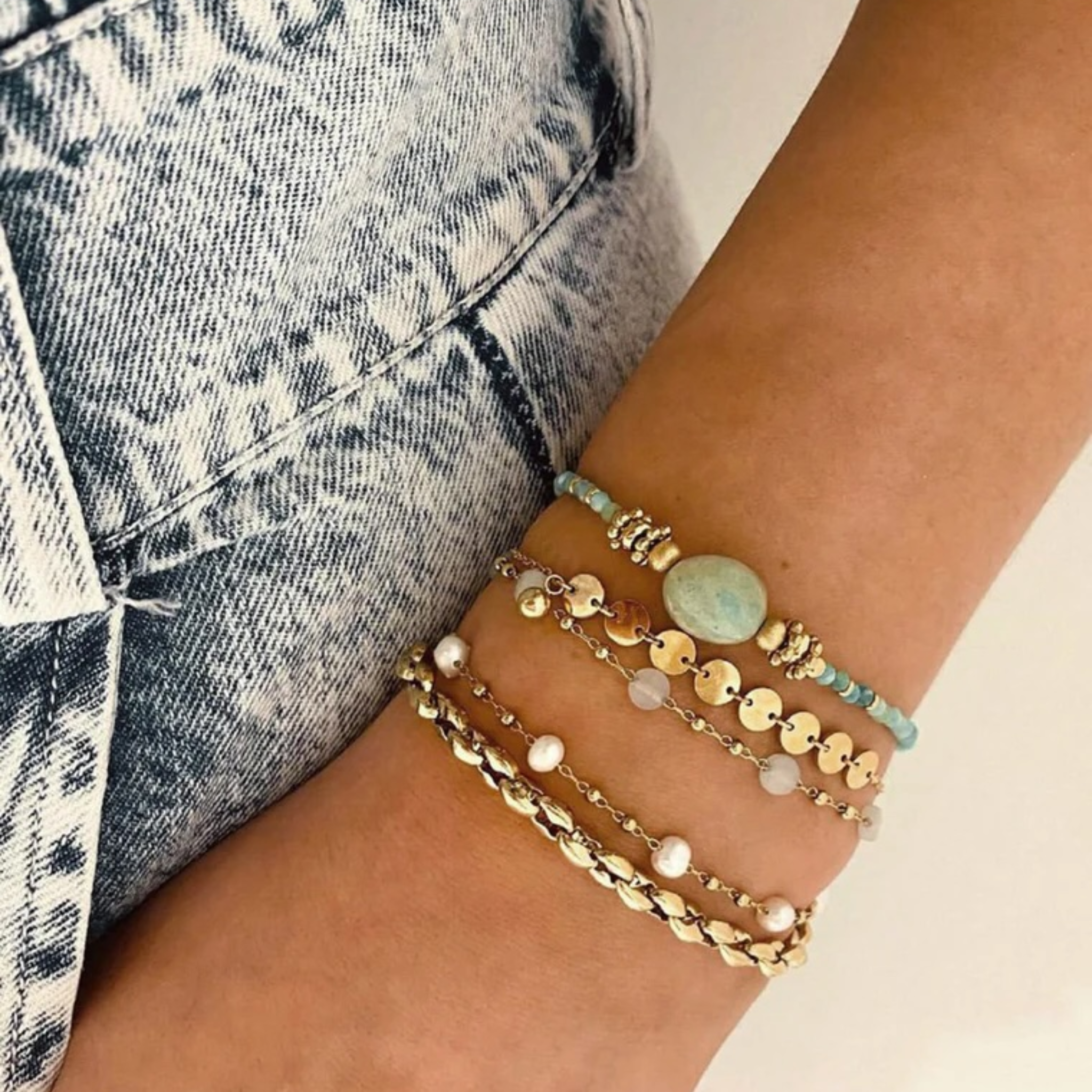 Zoe Bracelet w Pearl