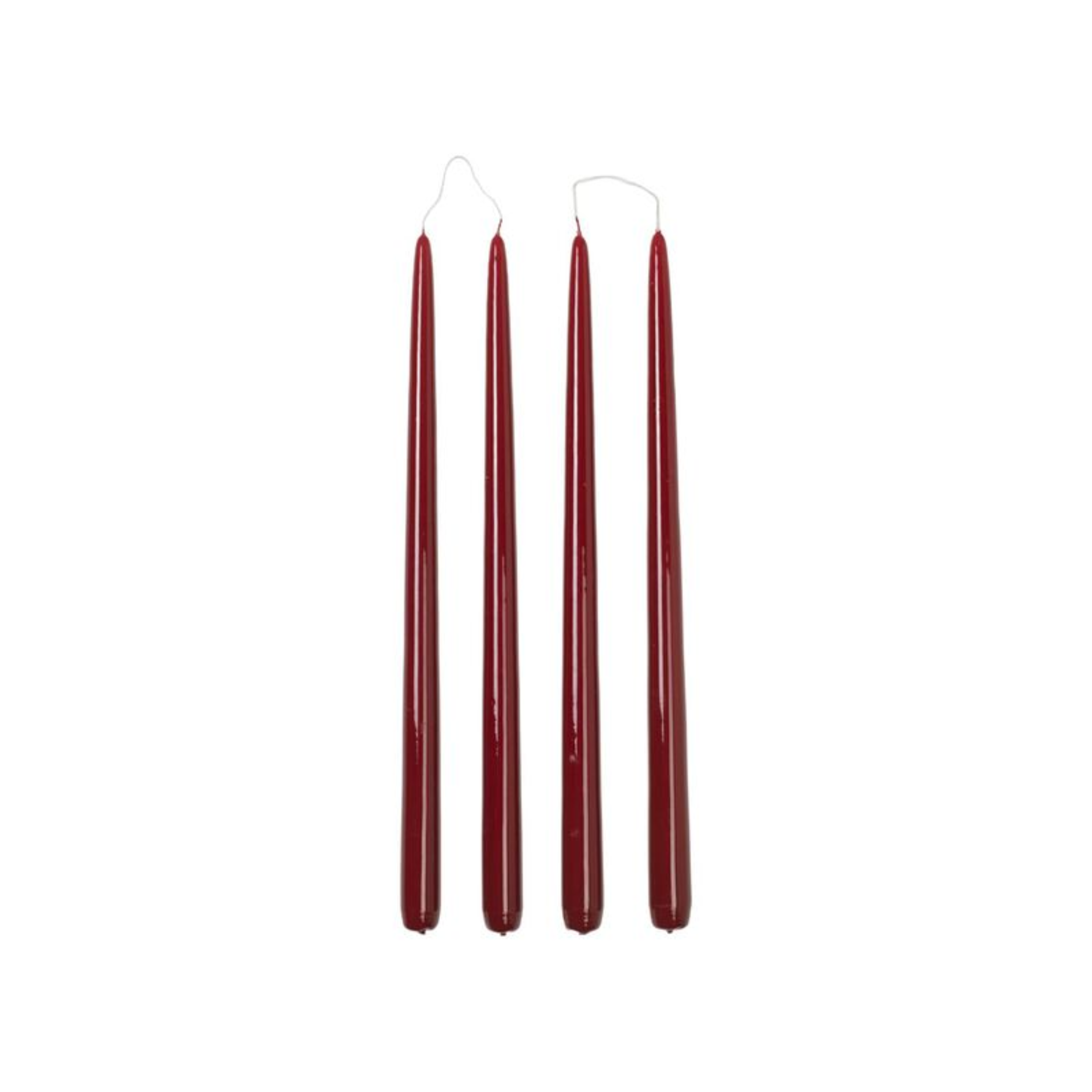 Candles Glossy Burgundy Box of 4