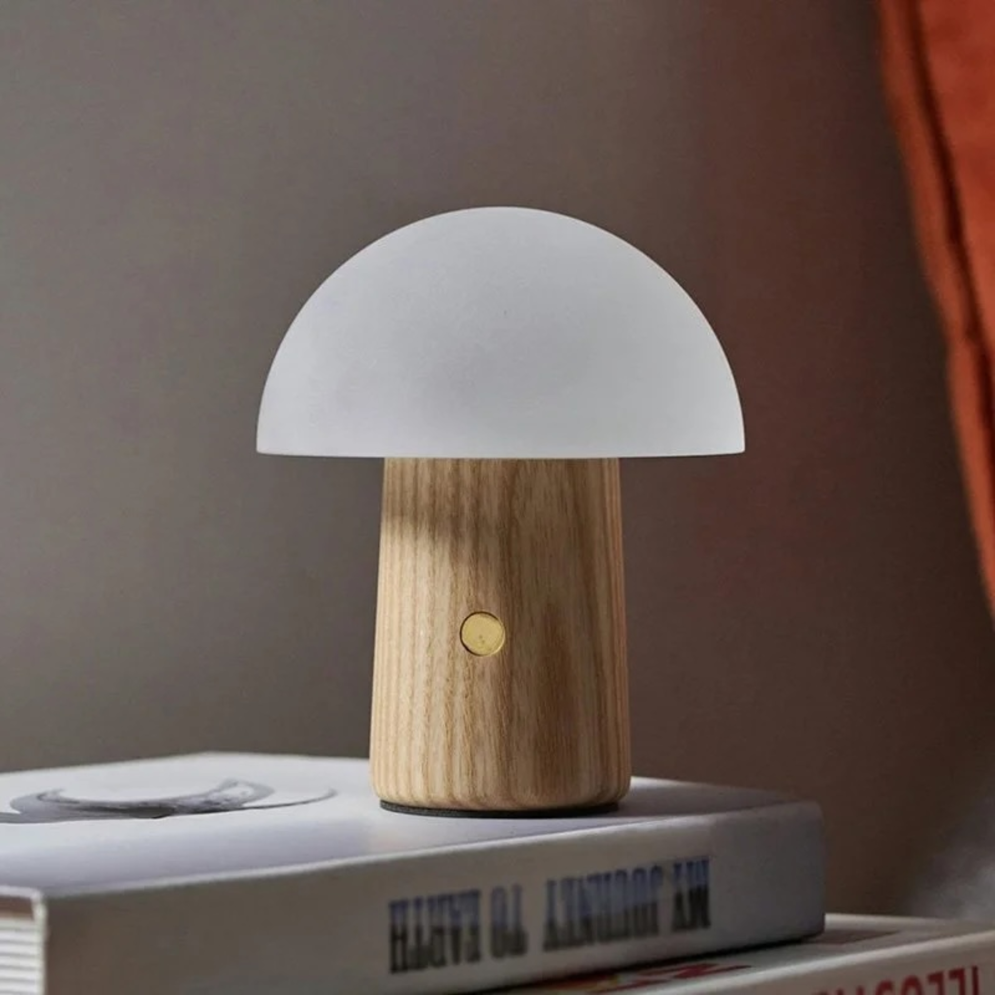 Lamp Super Mini Mushroom White Ash