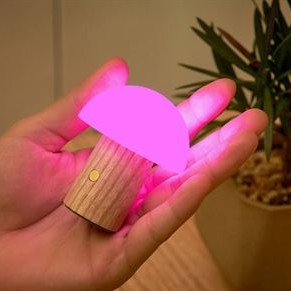 Lamp Super Mini Mushroom White Ash