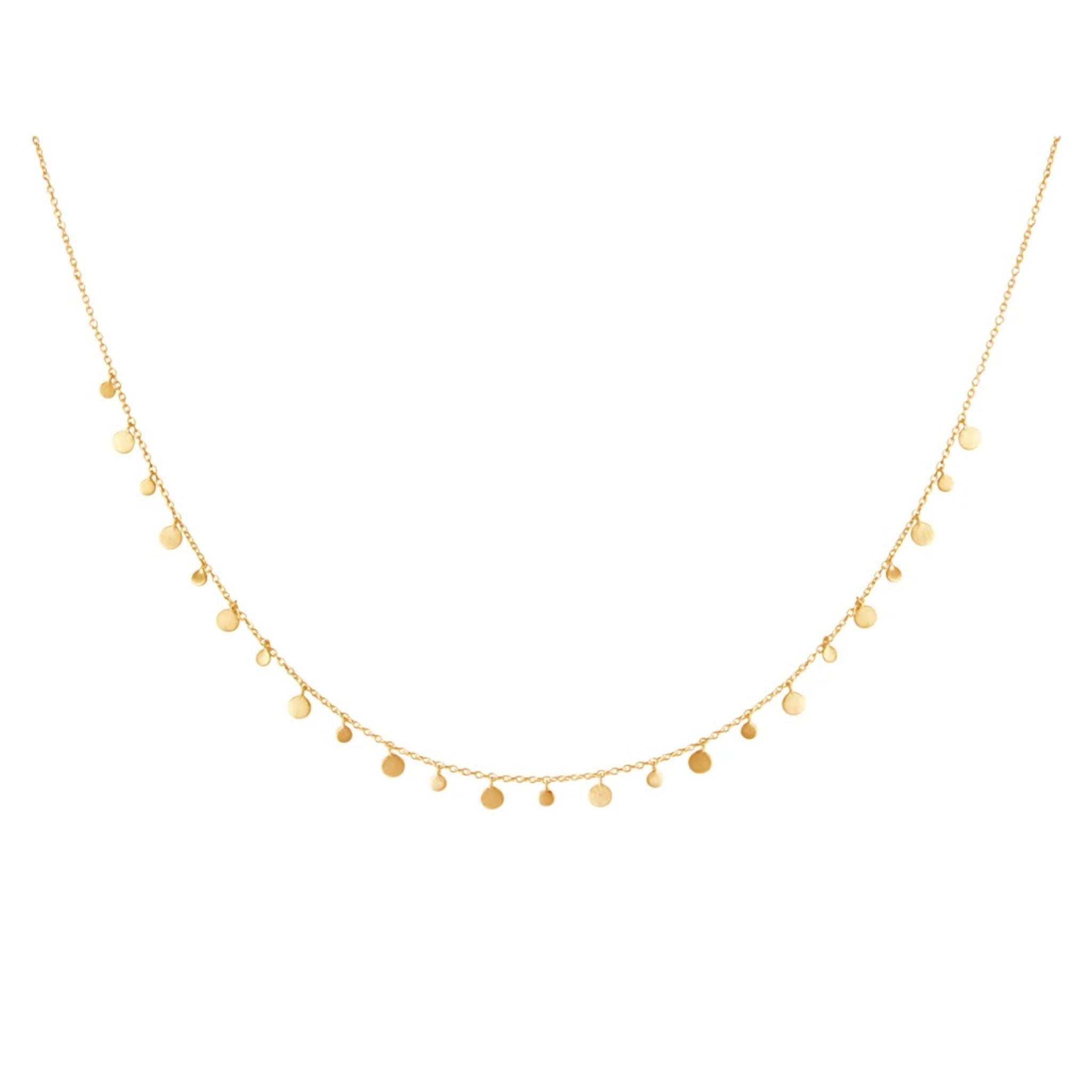 Necklace Coin Choker in 18KT Gold Plate