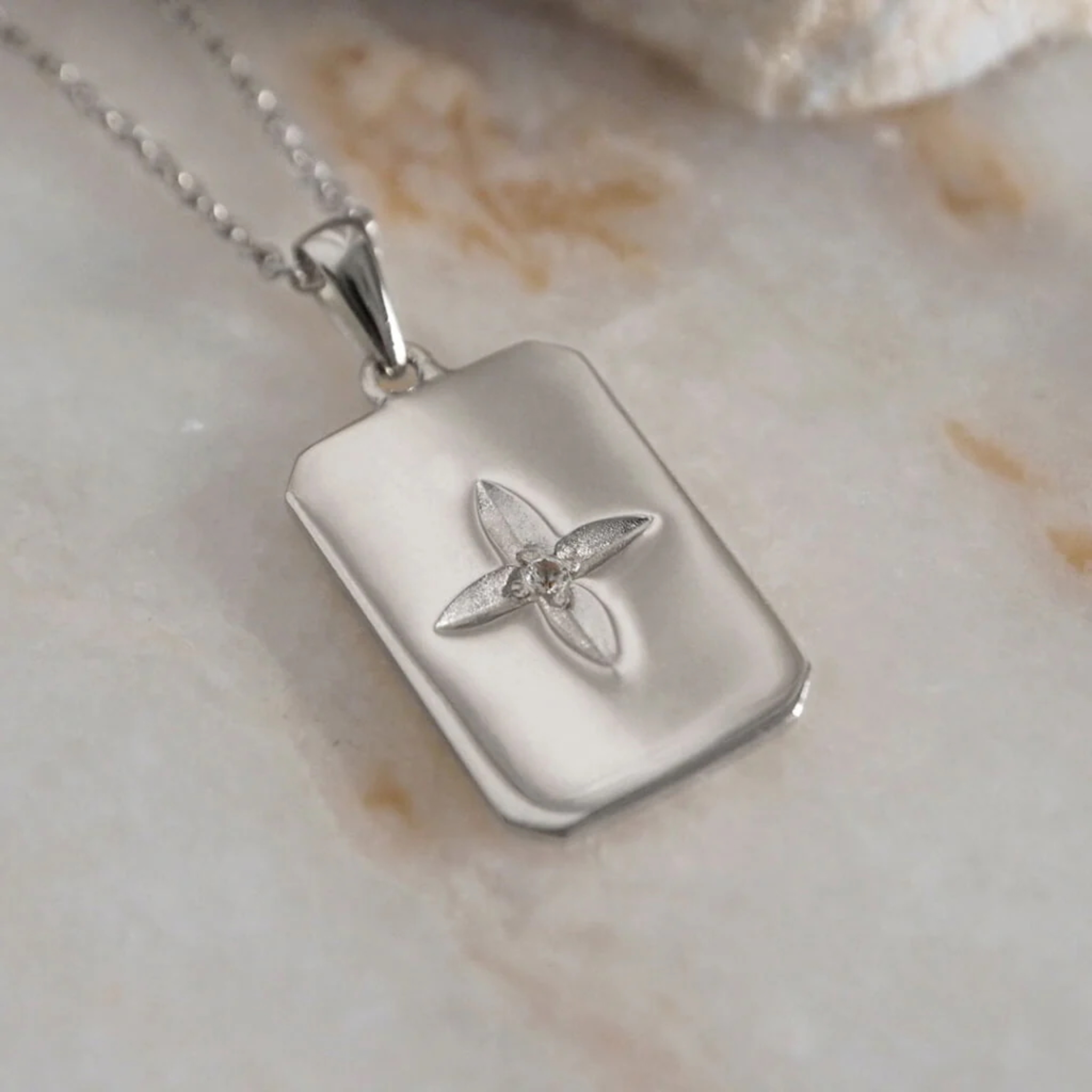 Necklace "Desert Flower" Pendant in Sterling Silver