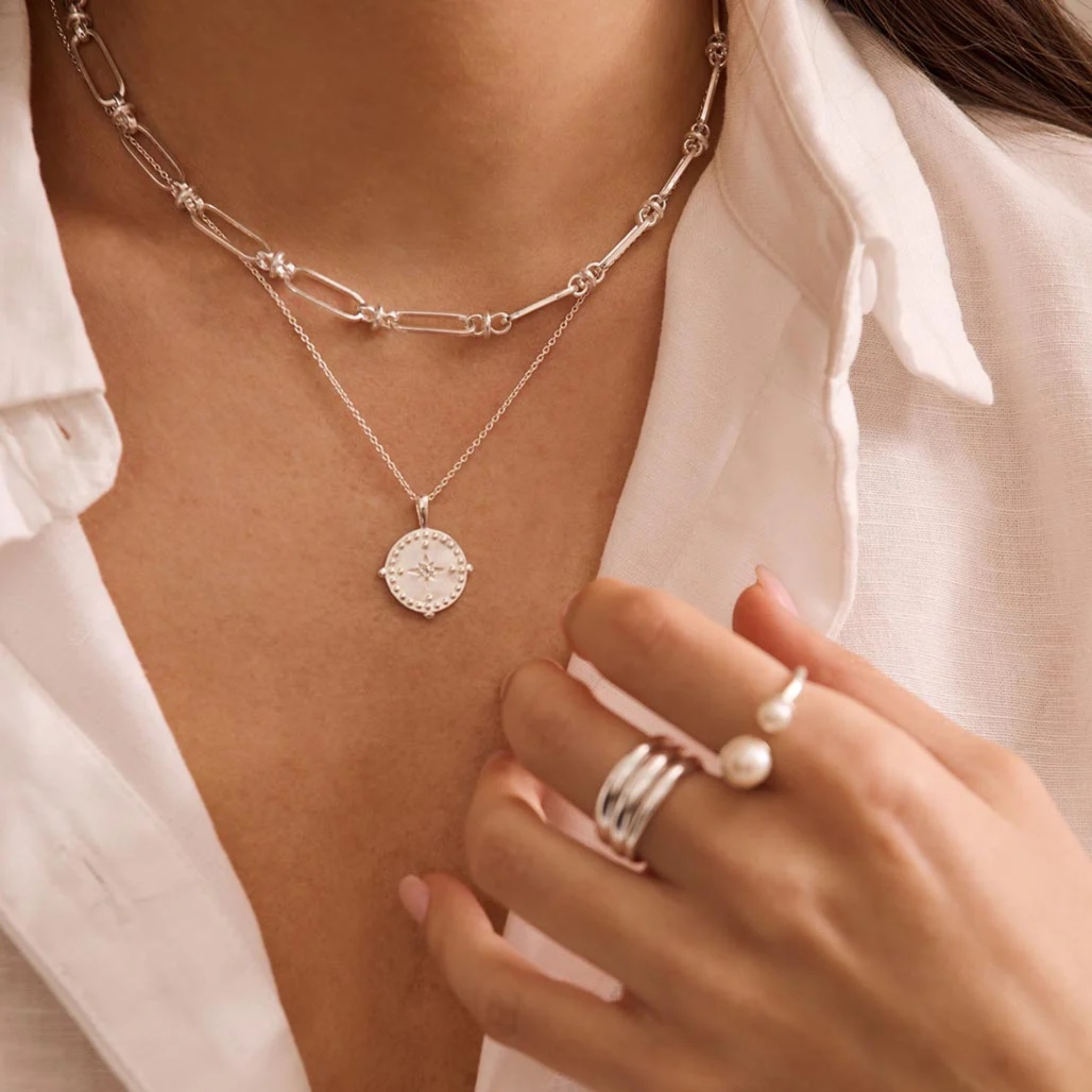 Necklace "Into the Light" Pendant Sterling Silver