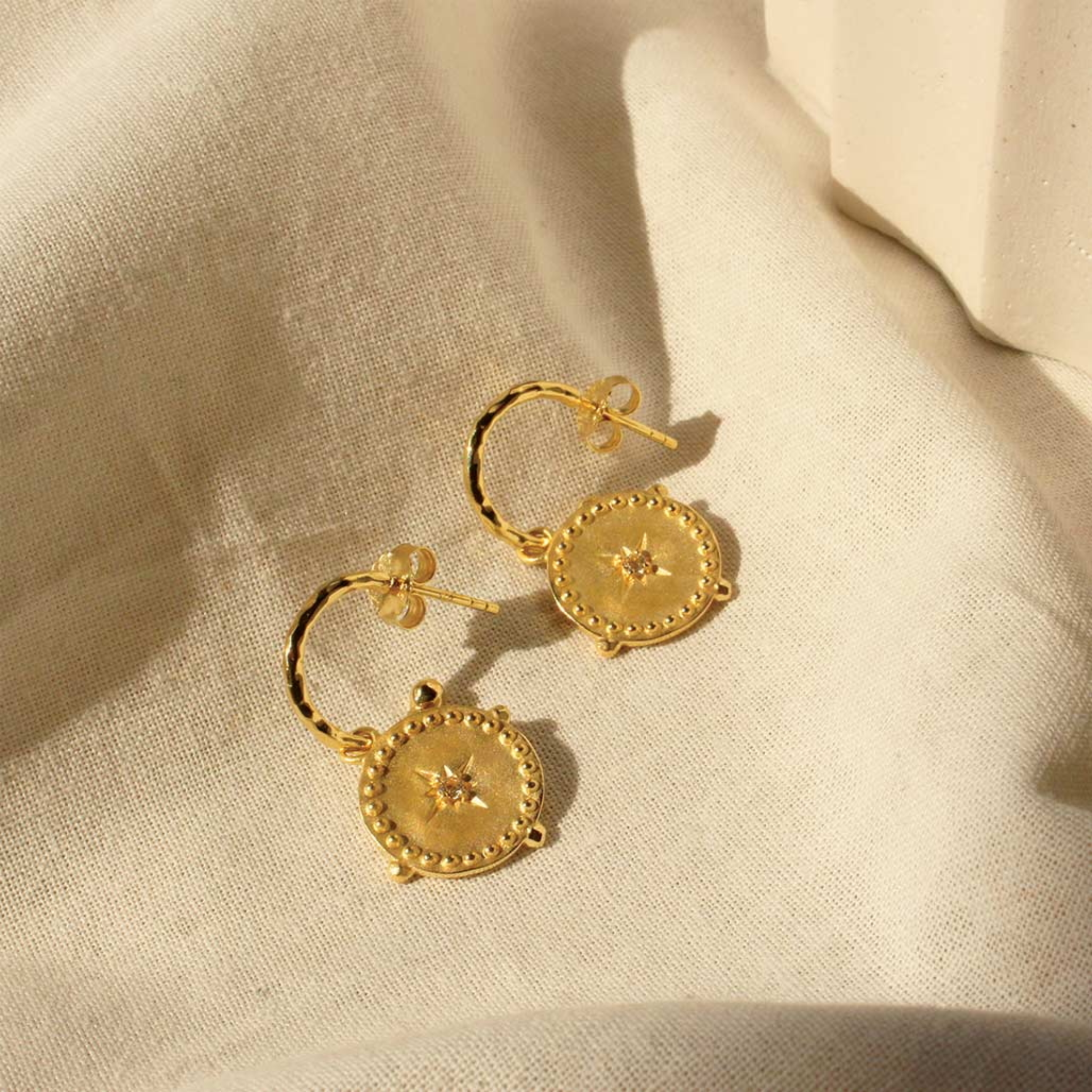 Earrings "Into The Light" 18 KT Gold Plate