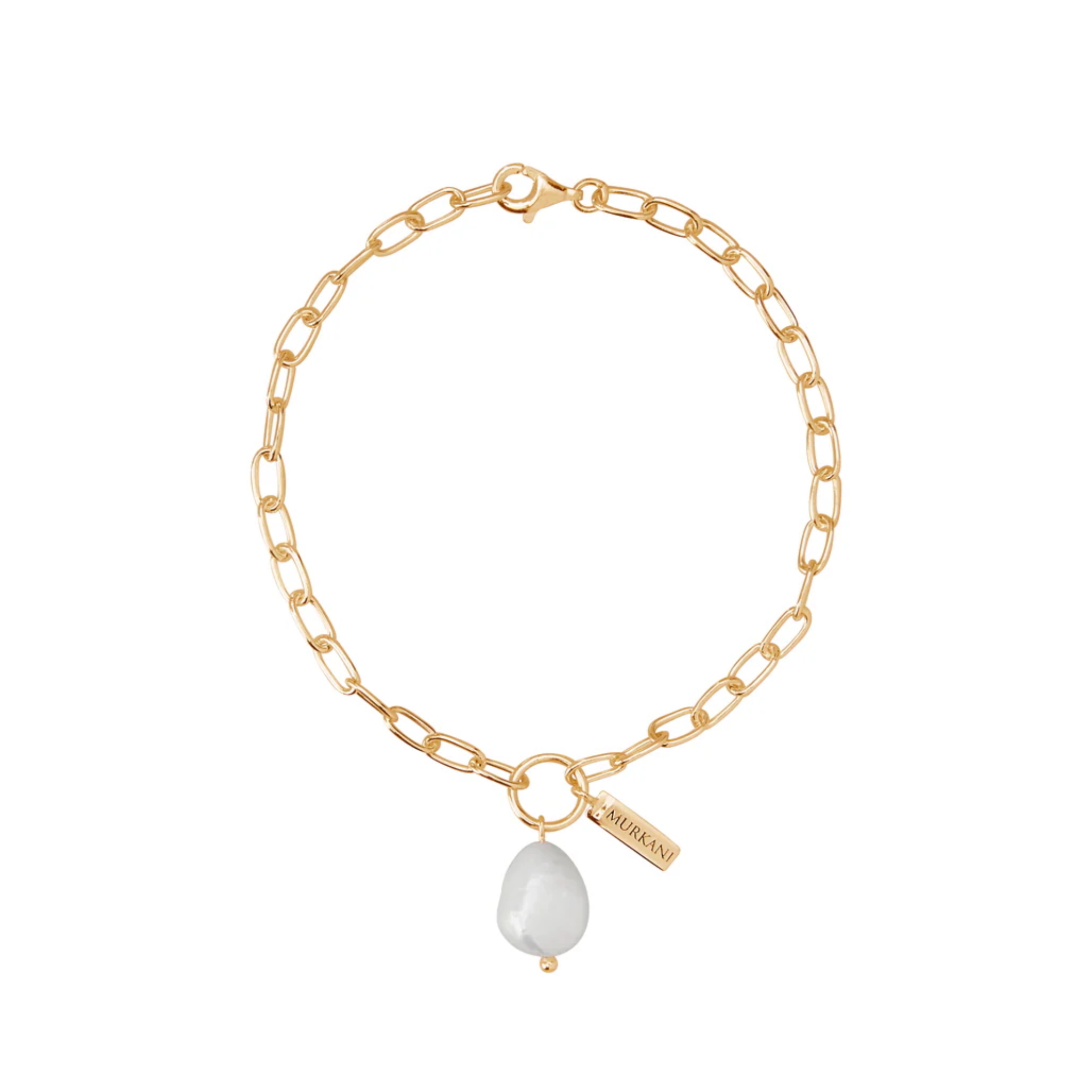 Bracelet "Aphrodite" Pearl Drop 18 KT Gold Plate