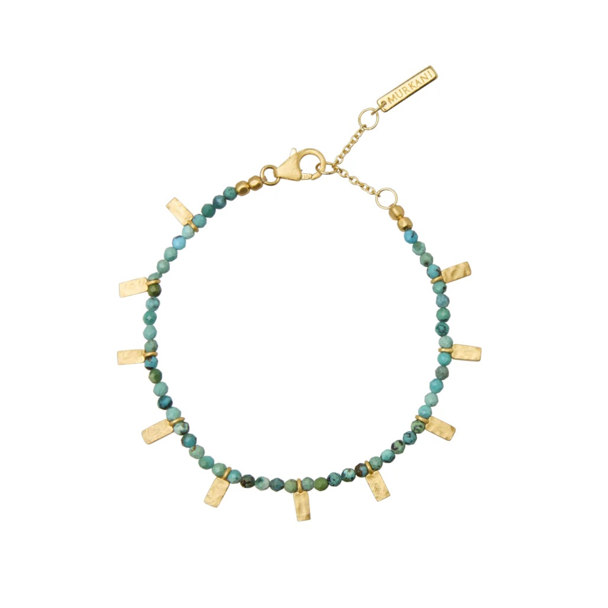 Bracelet Turquoise 18KT Gold Plate