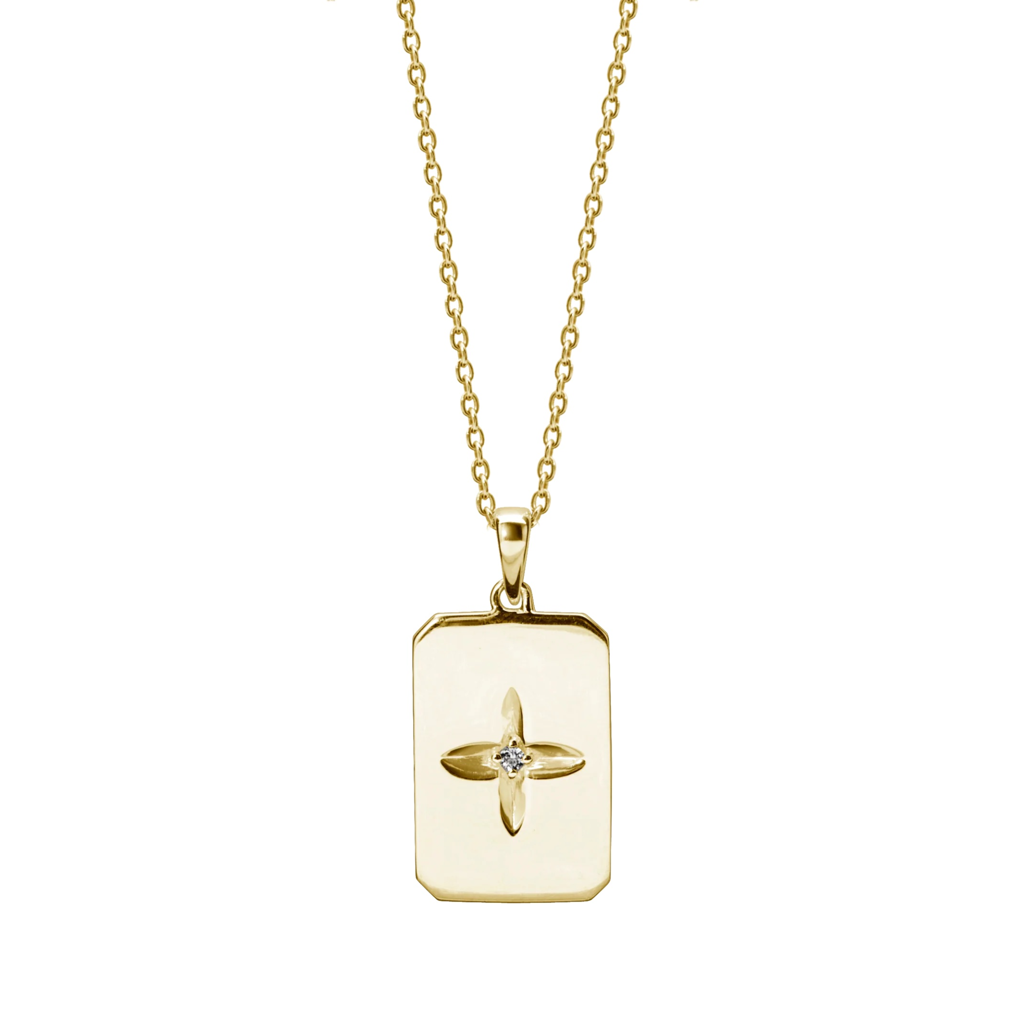 Necklace "Desert Flower" Pendant 18KT Gold Plate