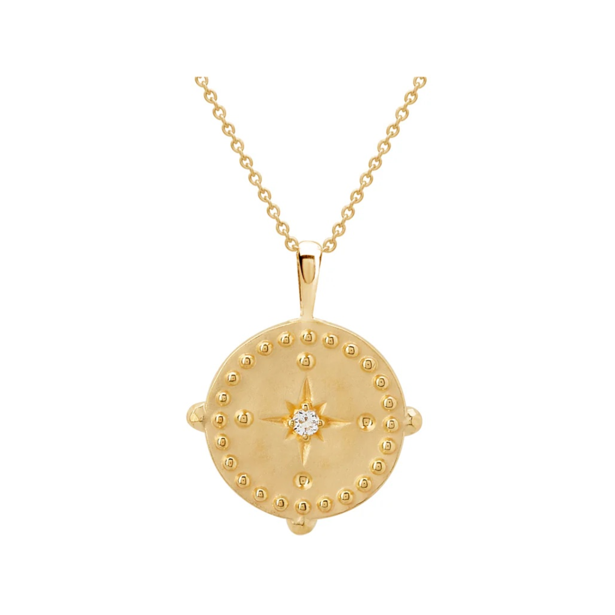 Necklace "Into the Light" Pendant 18 KT Gold Plate