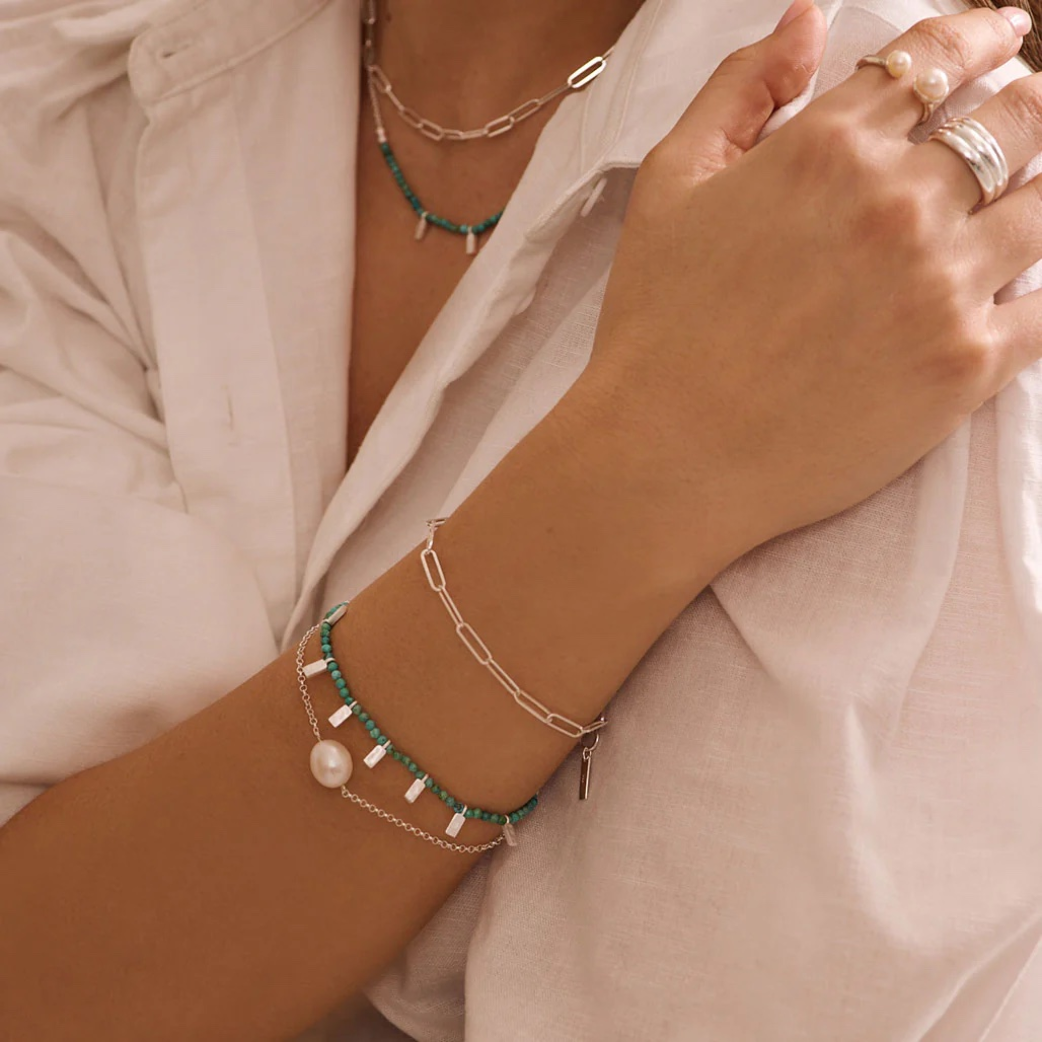 Anchor Bracelet Sterling Silver (22cm)