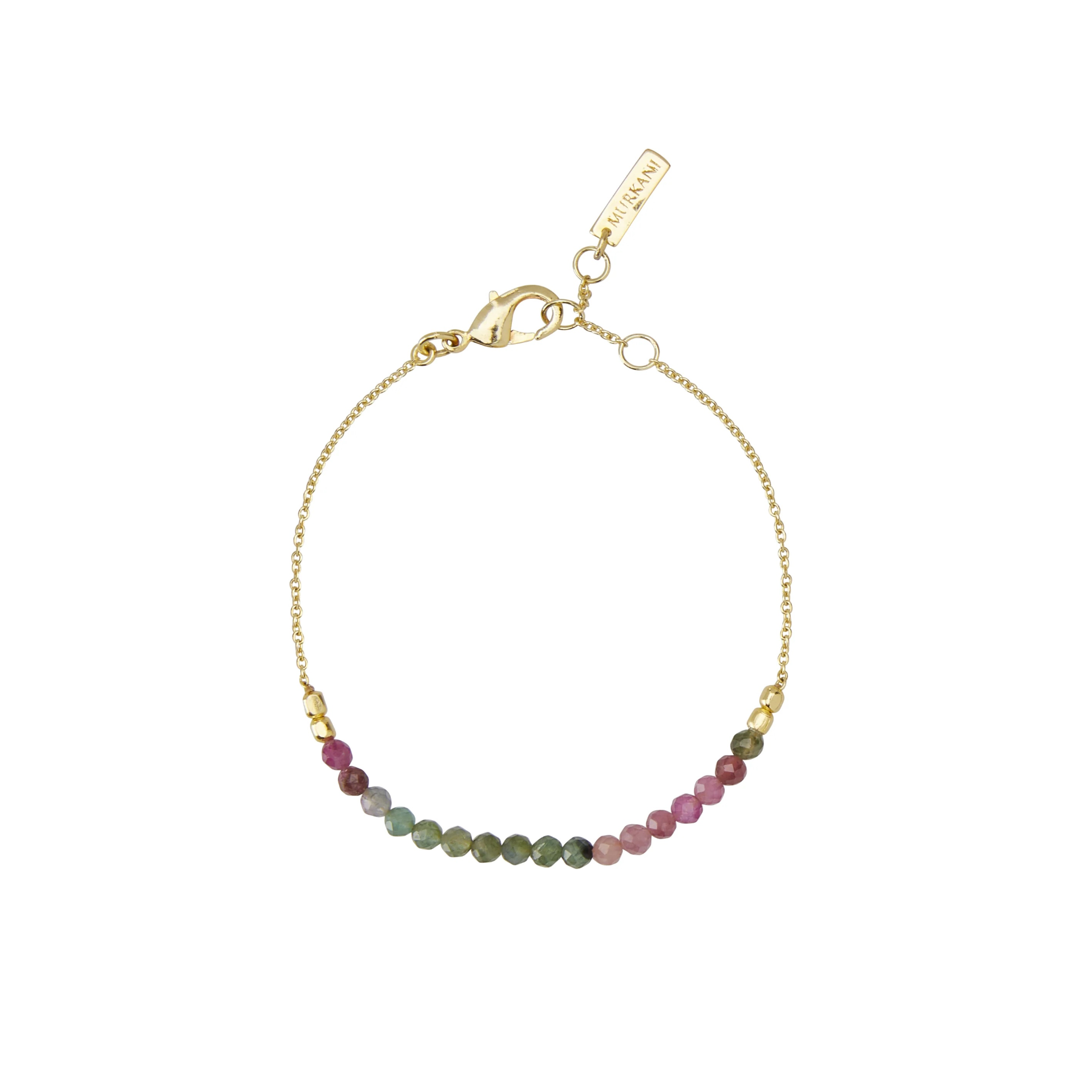 Bracelet "Wandering Soul" Tourmaline 18KT Gold Plate