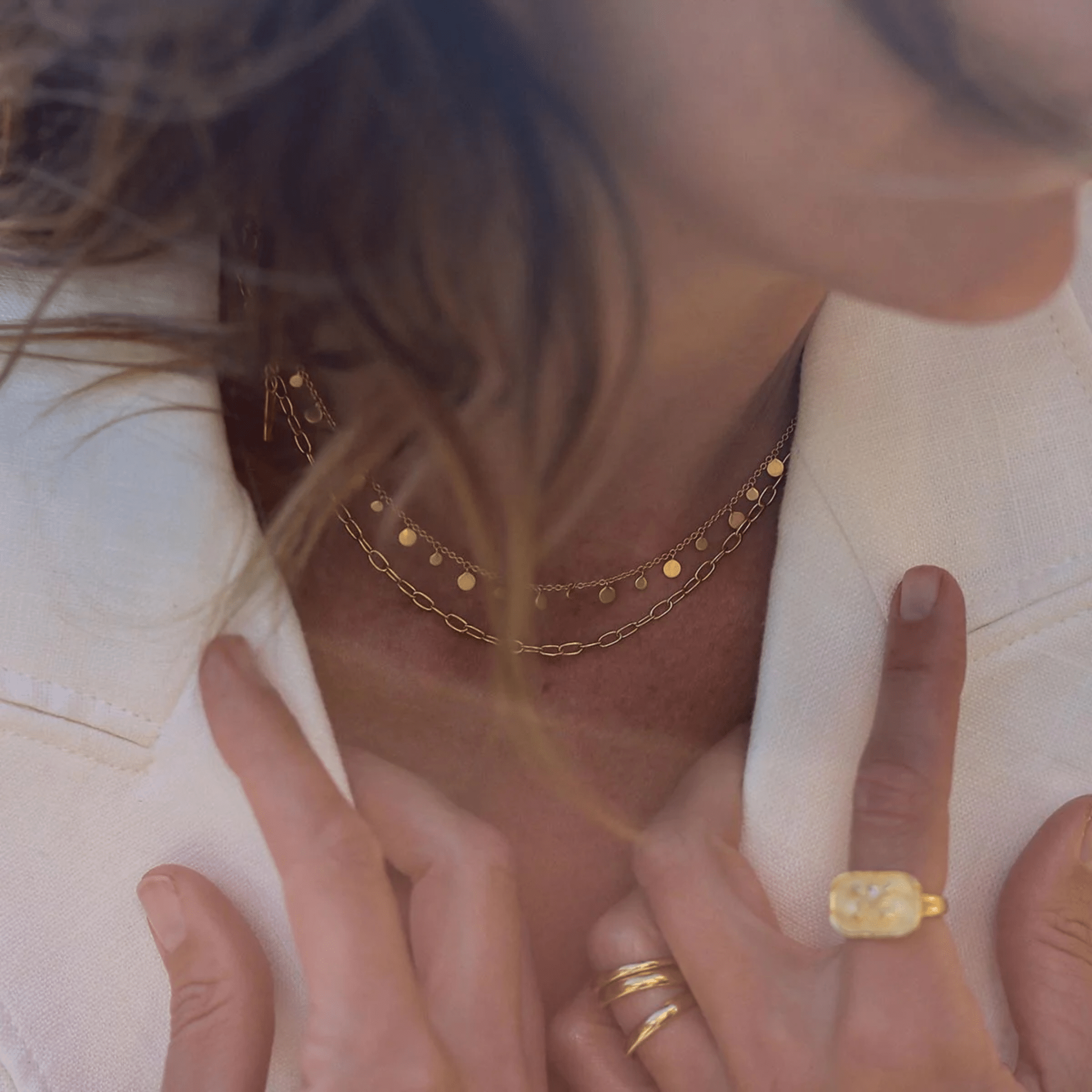 Necklace Coin Choker in 18KT Gold Plate - Whatever We Like - 