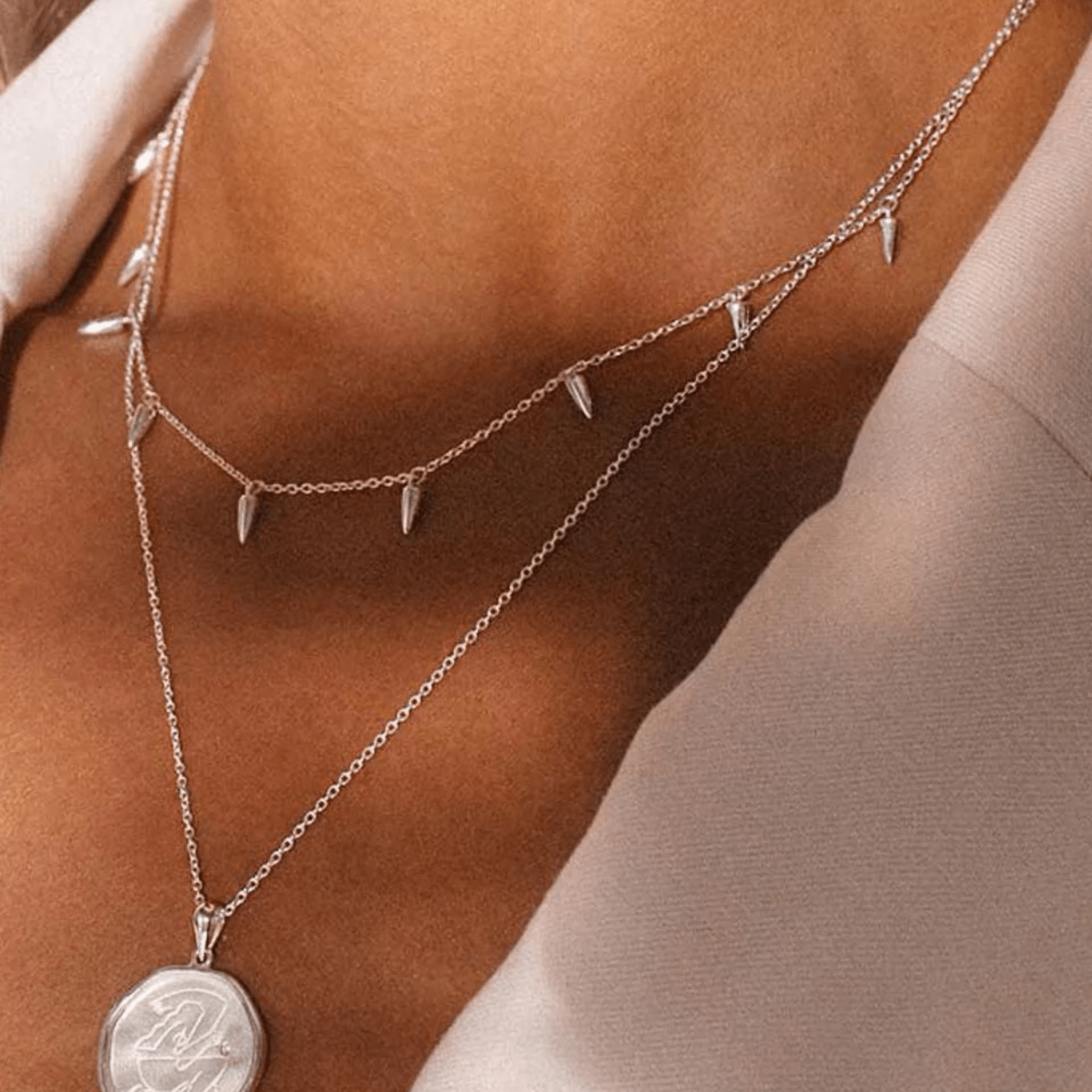 Necklace "Sahara" Dagger Choker Sterling Silver - Whatever We Like - 